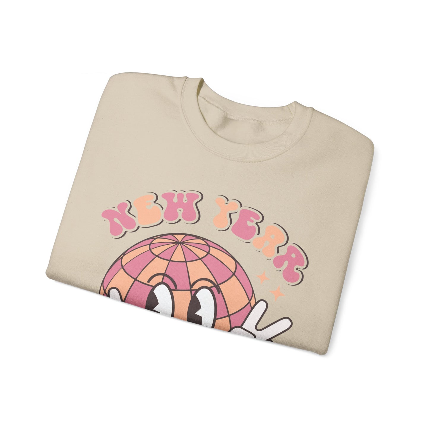 Happy New Year Sweatshirt, Retro New Year Shirt, 2025 Sweatshirt, New Year's Eve Shirt, Holiday Apparel, Trendy New Year 2025 Crewneck, New Year Vibes