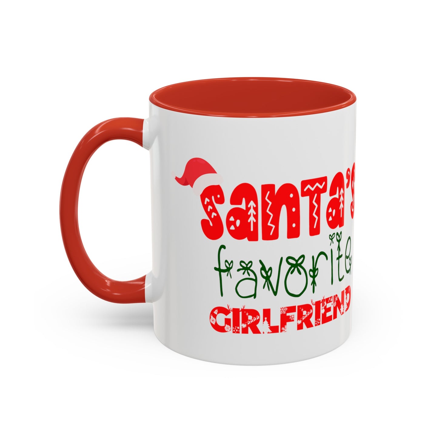 Santa's Favorite Girlfriend Accent Coffee Mug, 11oz