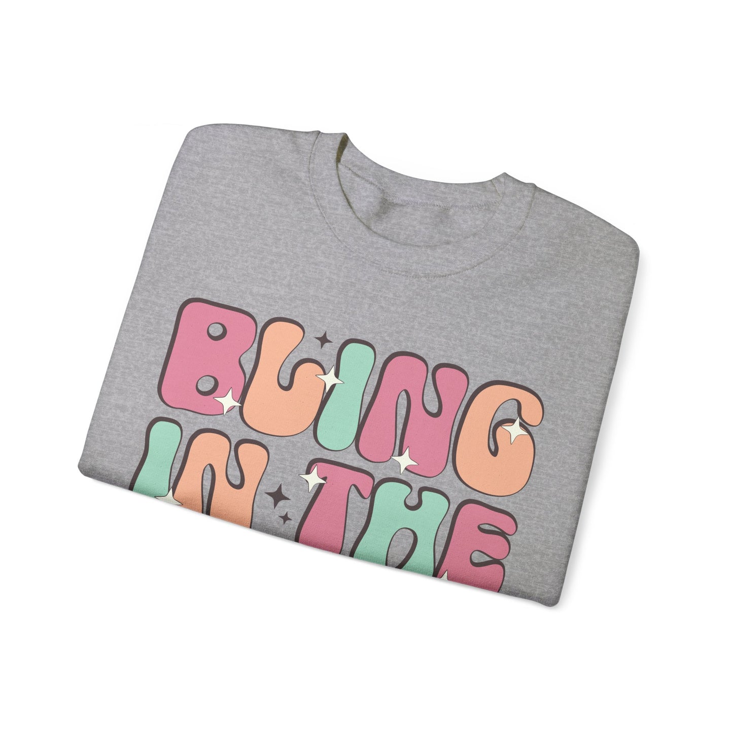 Happy New Year Sweatshirt, Retro New Year Shirt, 2025 Sweatshirt, New Year's Eve Shirt, Holiday Apparel, Trendy New Year 2025 Crewneck, Bling in the New Year