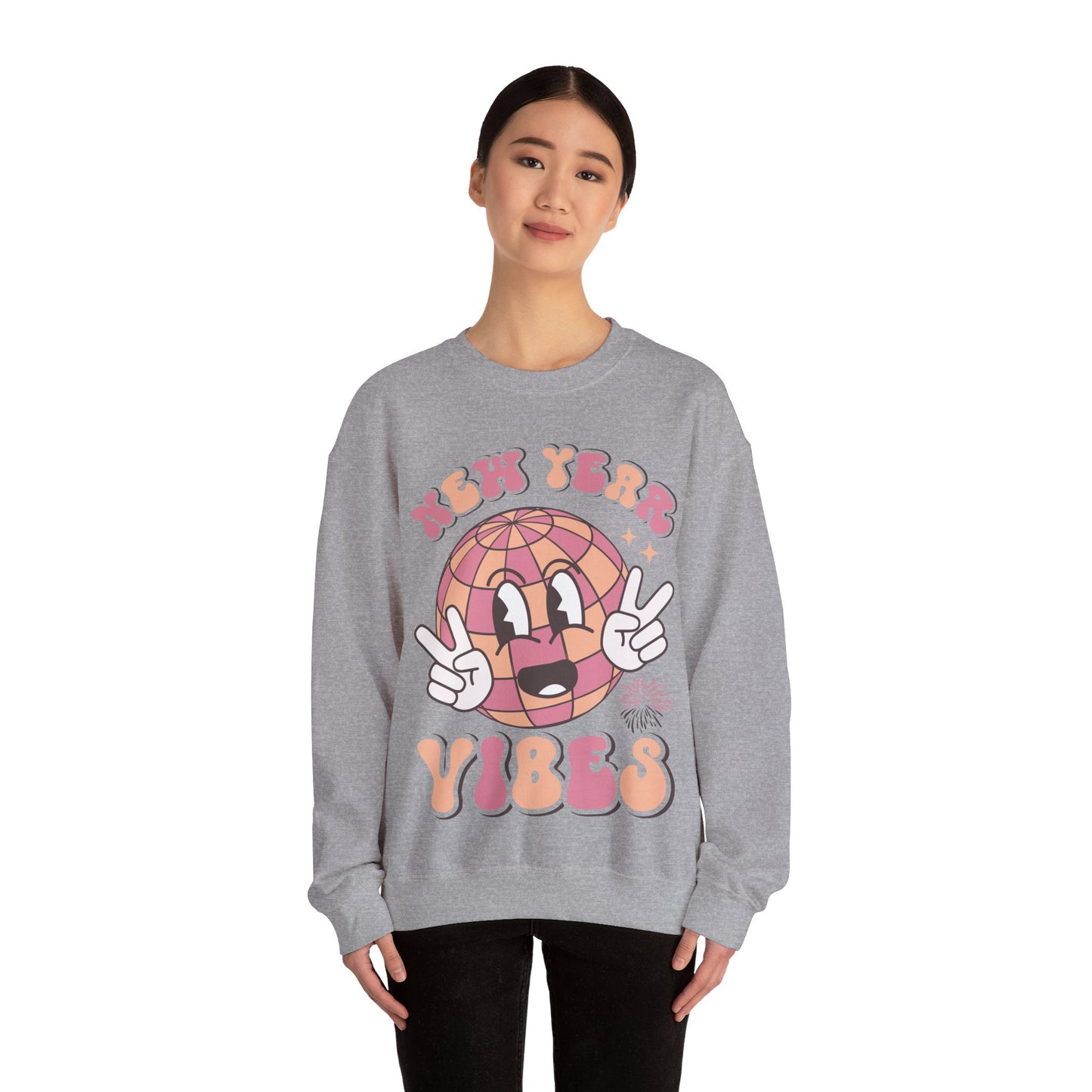 Happy New Year Sweatshirt, Retro New Year Shirt, 2025 Sweatshirt, New Year's Eve Shirt, Holiday Apparel, Trendy New Year 2025 Crewneck, New Year Vibes