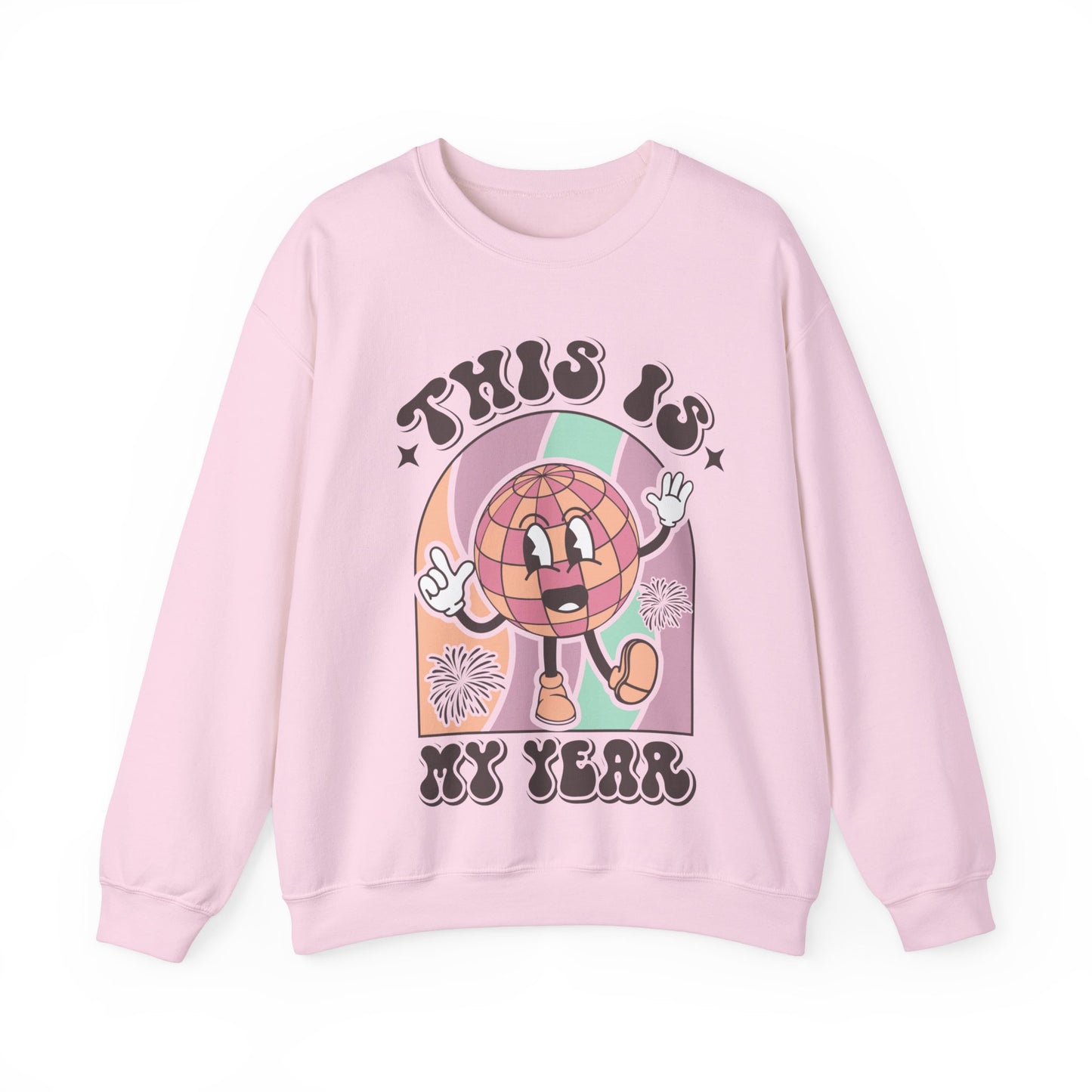Happy New Year Sweatshirt, Retro New Year Shirt, 2025 Sweatshirt, New Year's Eve Shirt, Holiday Apparel, Trendy New Year 2025 Crewneck, This is My Year