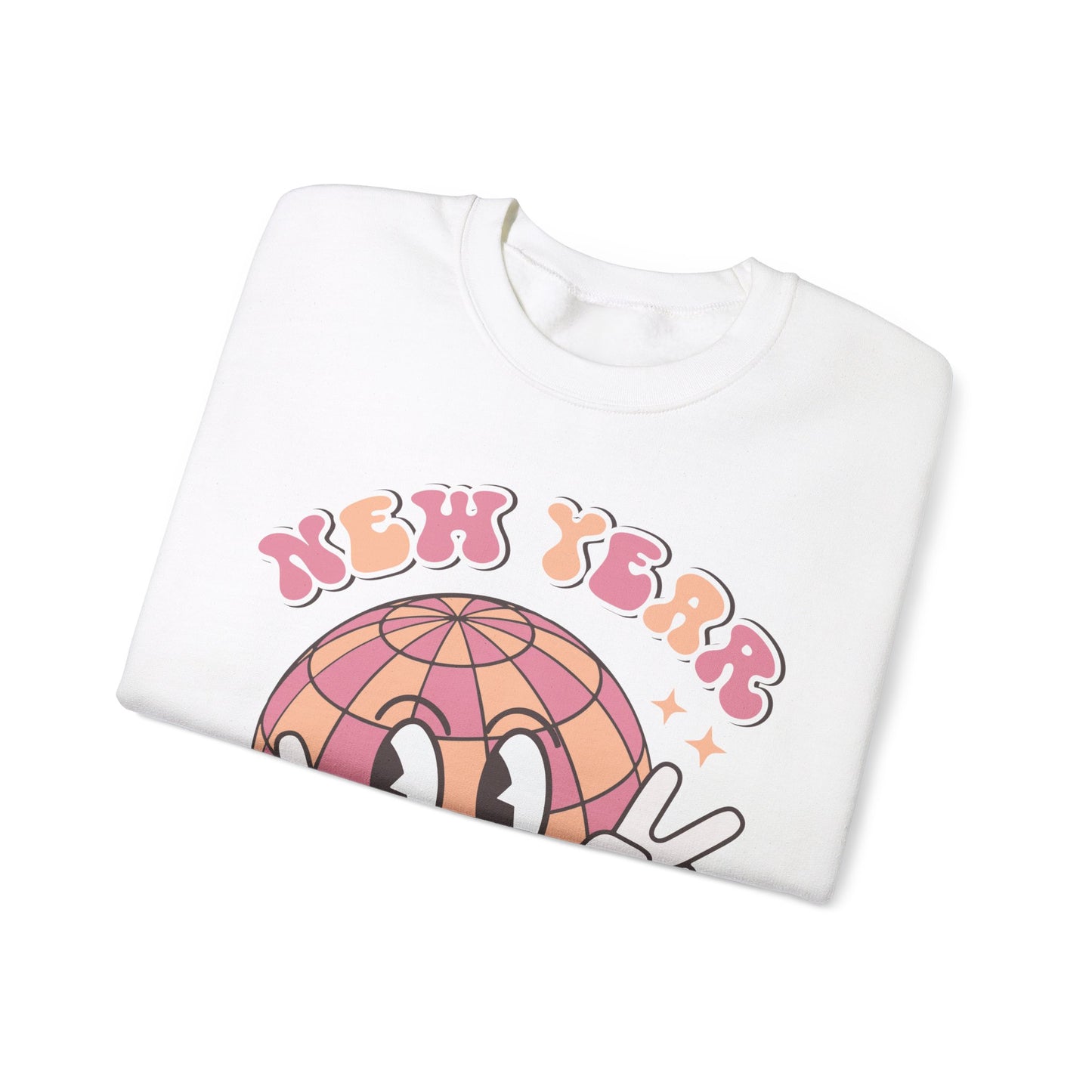 Happy New Year Sweatshirt, Retro New Year Shirt, 2025 Sweatshirt, New Year's Eve Shirt, Holiday Apparel, Trendy New Year 2025 Crewneck, New Year Vibes
