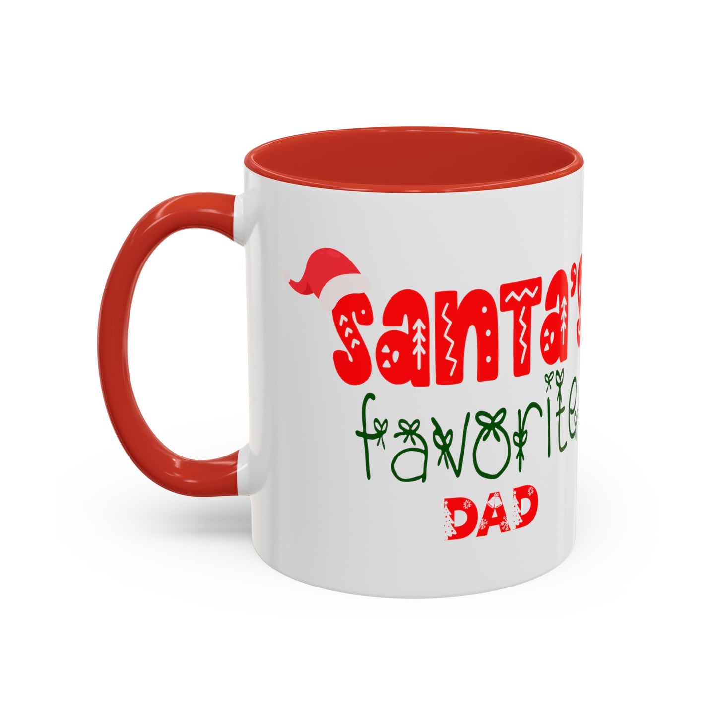 Santa's Favorite Dad Accent Coffee Mug, 11oz