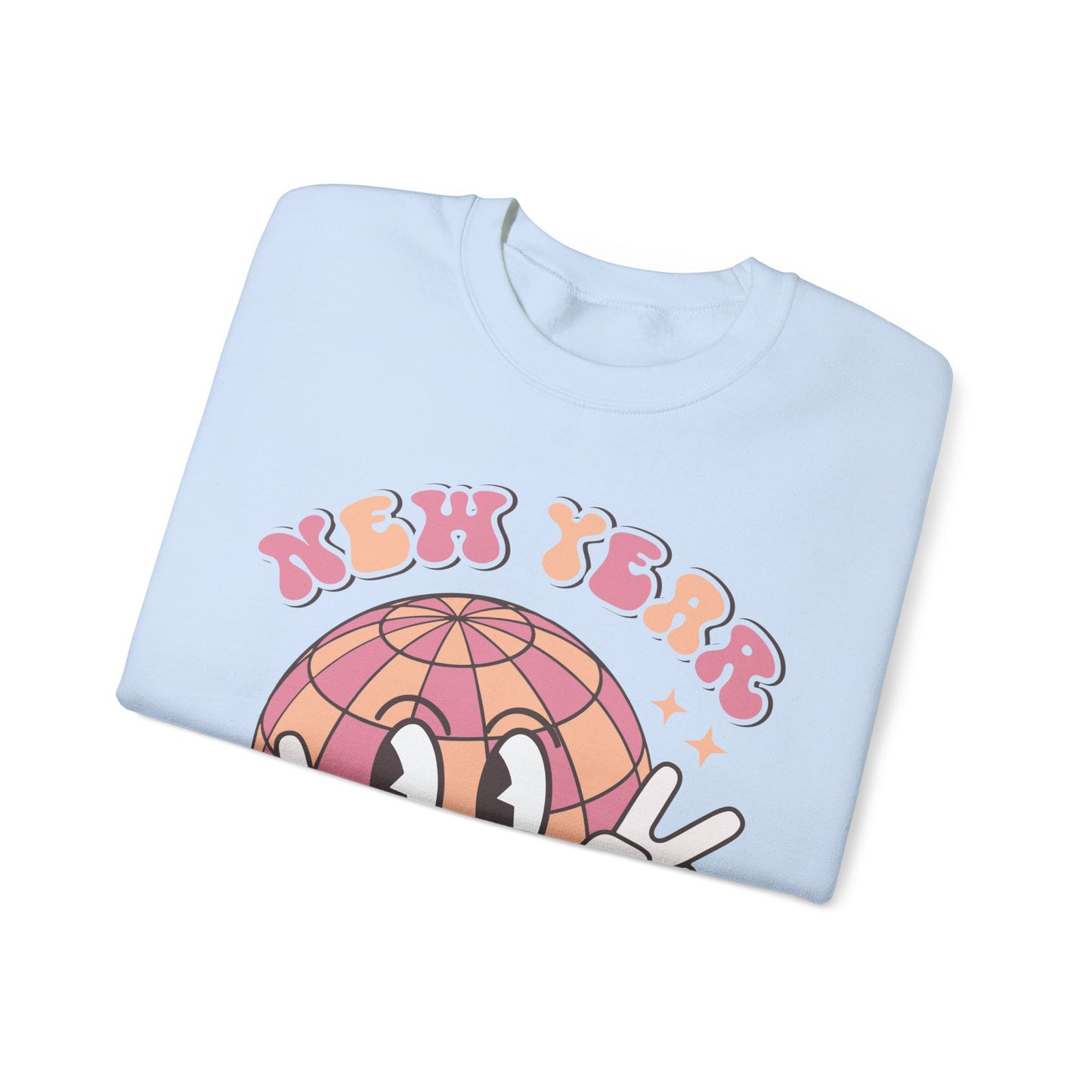 Happy New Year Sweatshirt, Retro New Year Shirt, 2025 Sweatshirt, New Year's Eve Shirt, Holiday Apparel, Trendy New Year 2025 Crewneck, New Year Vibes