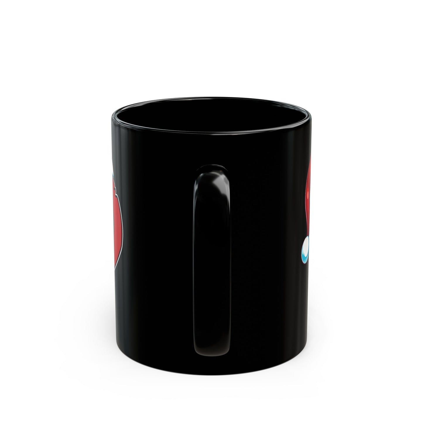 P Santa Initial 11oz Black Mug