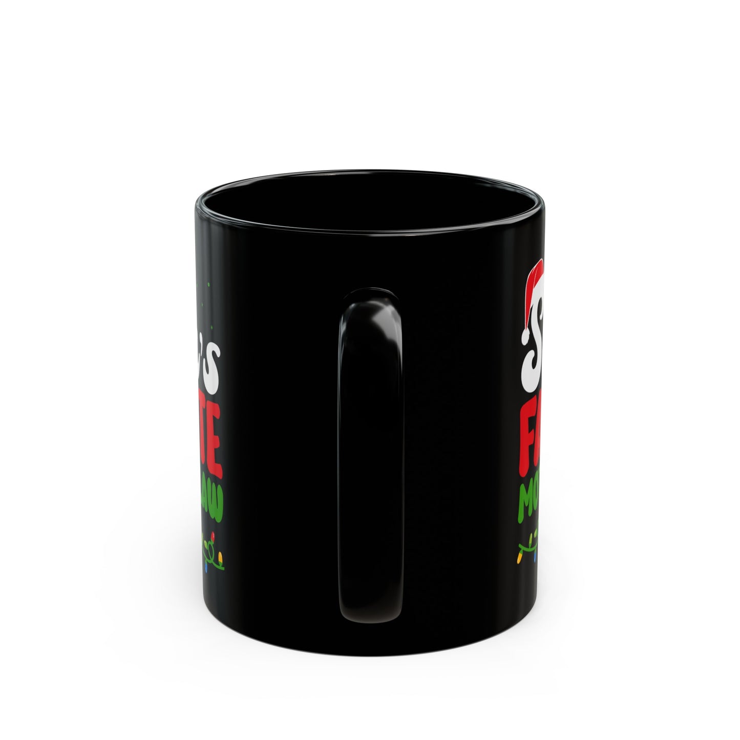 Santa's Favorite Mother-In-Law 11oz Black Mug