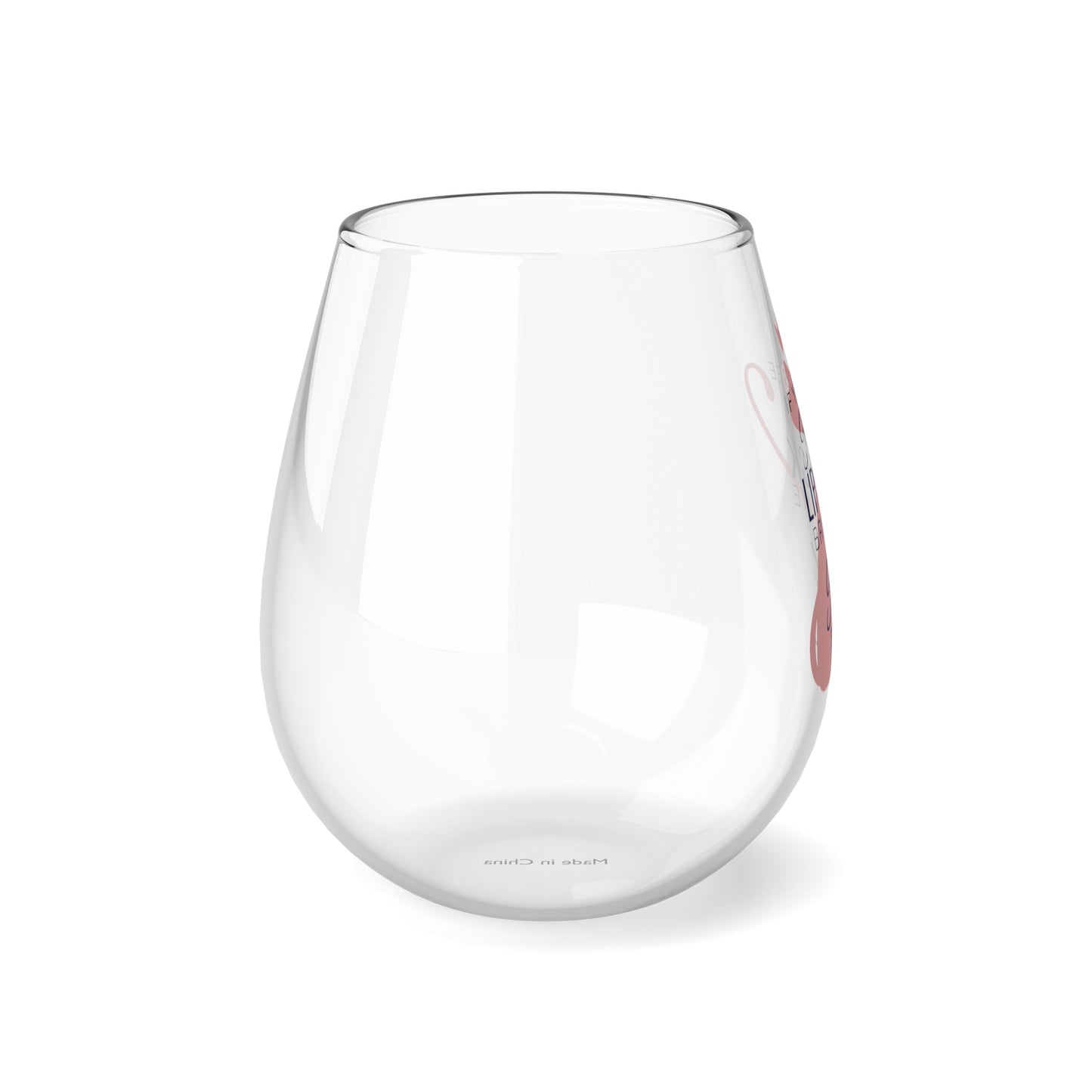 If You See Red Lipstick Bring Me Red Wine Stemless Wine Glass, 11.75oz