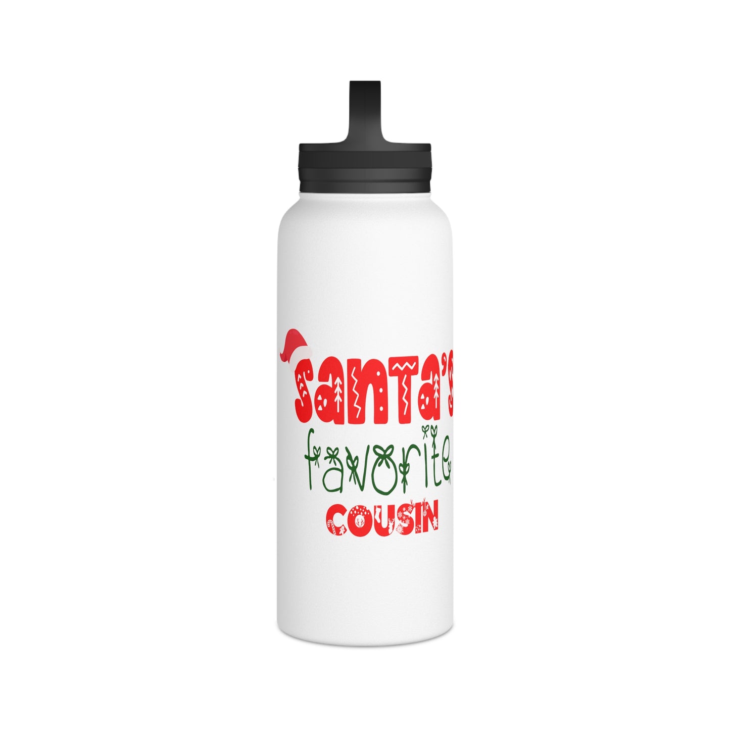 Santa's Favorite Cousin Stainless Steel Water Bottle