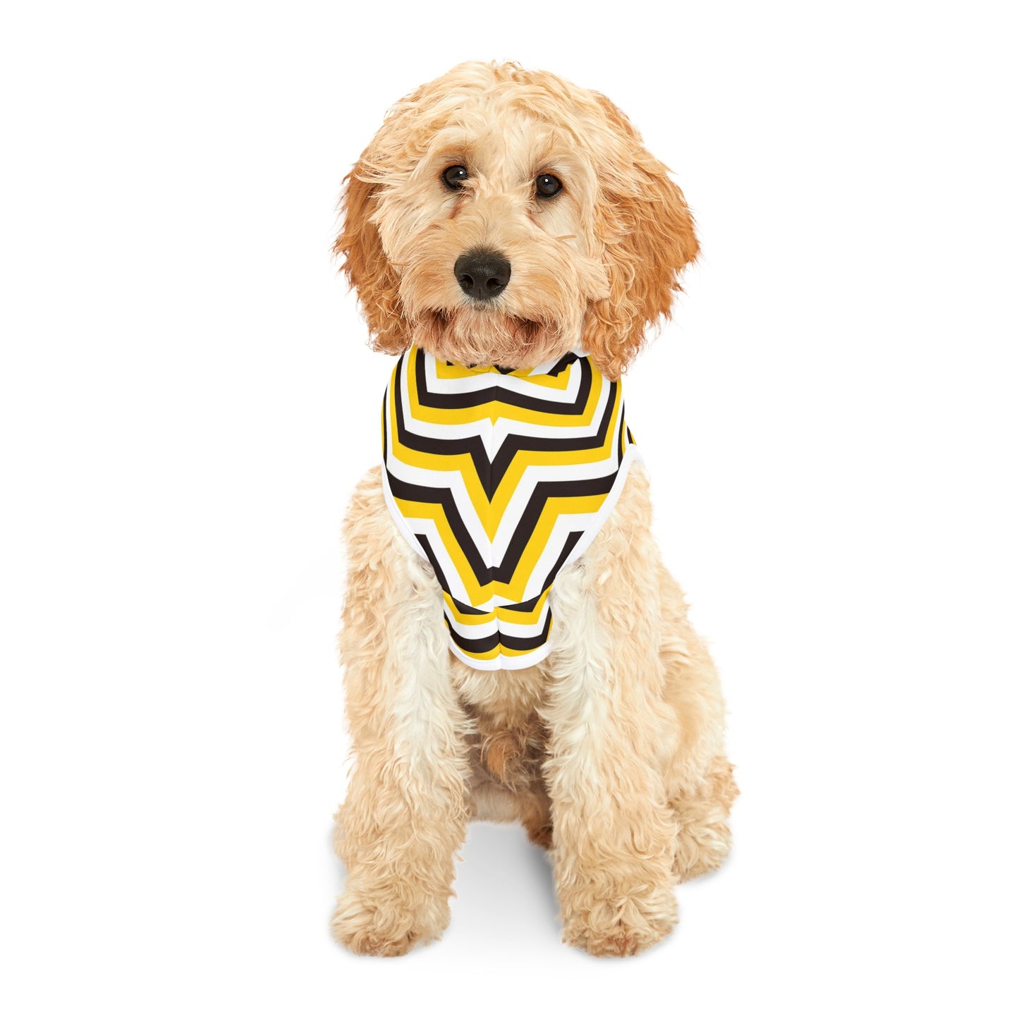 Black & Yellow Abstract Pattern Dog Hoodie