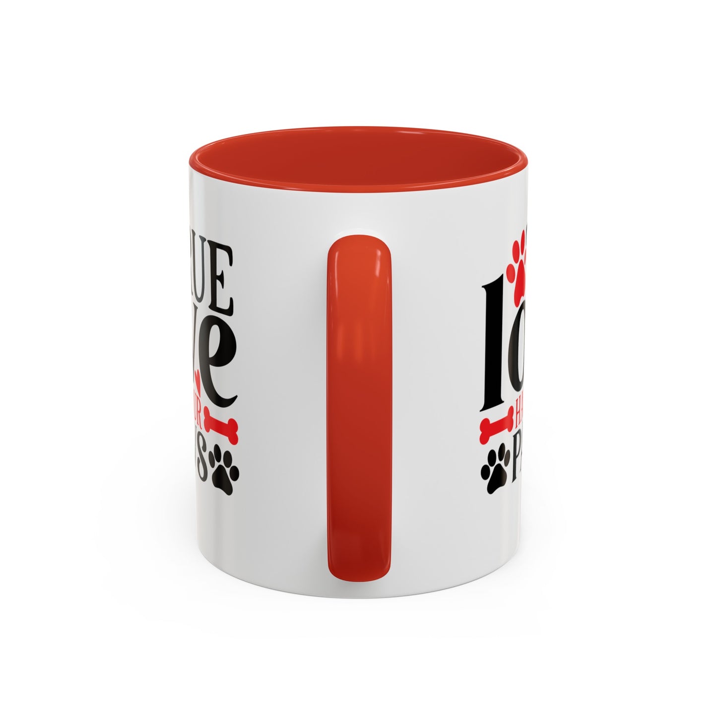 True Love Has Four Paws Valentines Day Accent Coffee Mug, 11oz