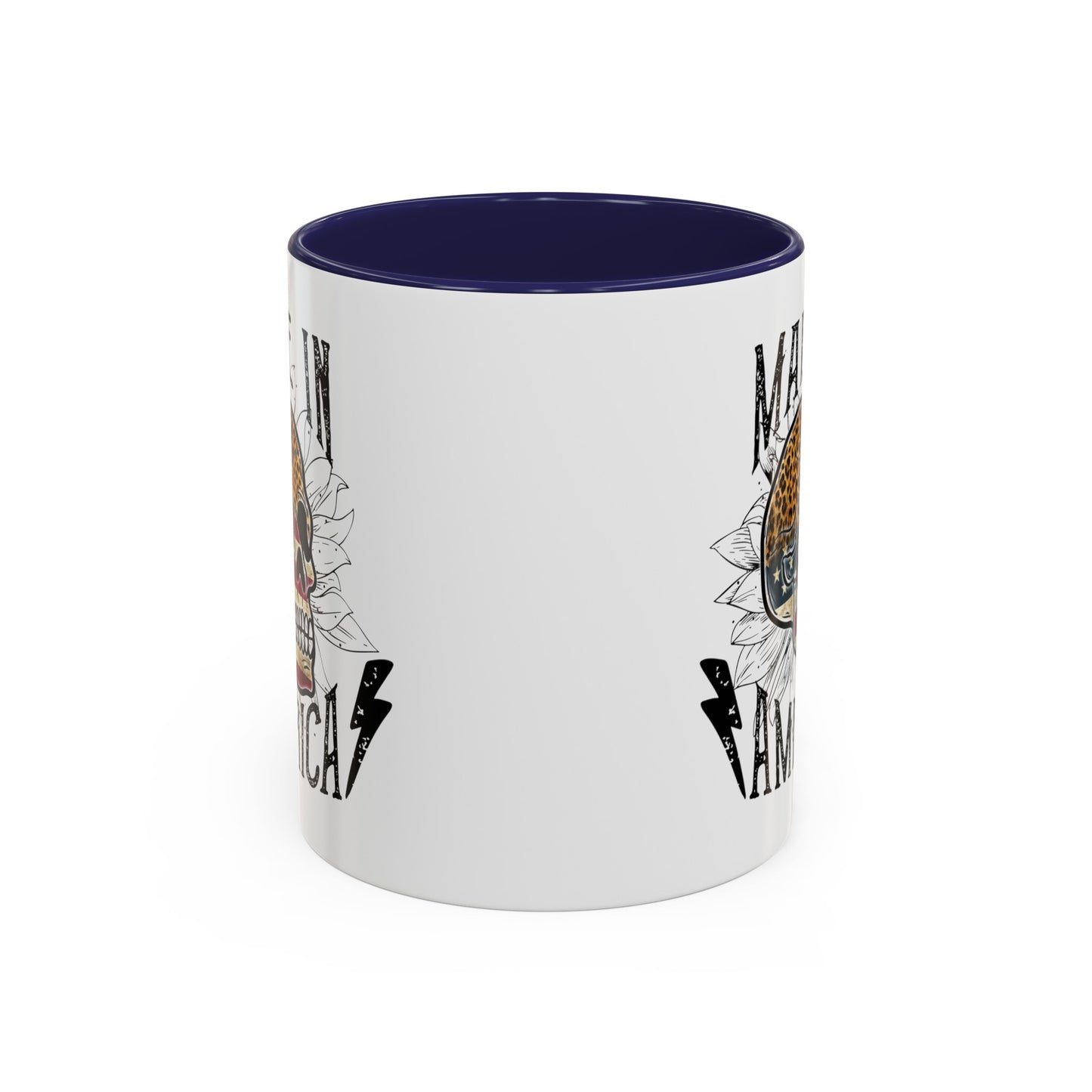 Made In America Skull Accent Coffee Mug, 11oz