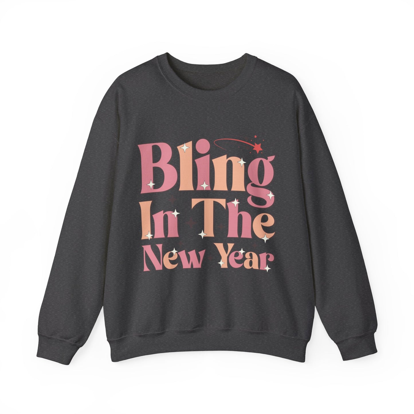 Happy New Year Sweatshirt, Retro New Year Shirt, 2025 Sweatshirt, New Year's Eve Shirt, Holiday Apparel, Trendy New Year 2025 Crewneck, Bling in the New Year