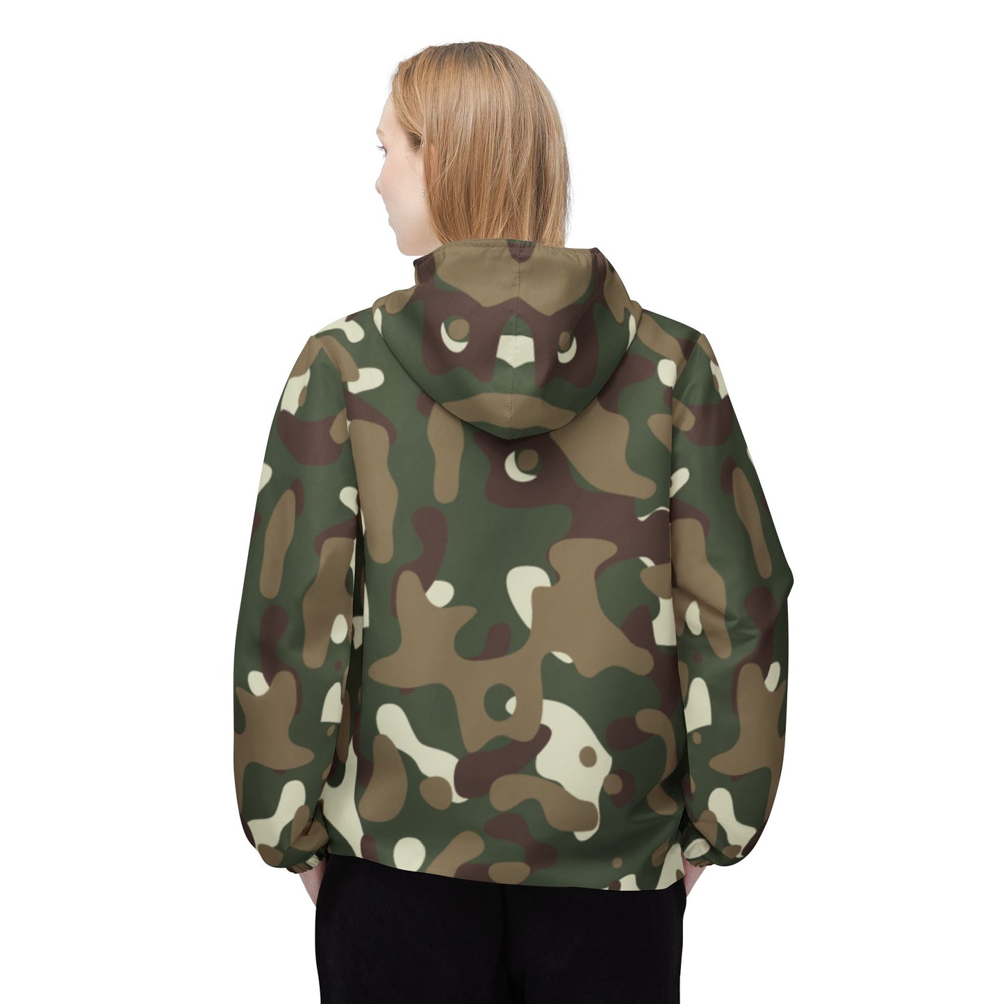 Camouflage Windbreaker, Camouflage Jacket, Camo Jacket, Windbreaker Jacket, Hooded Windbreaker, Camo Hooded Jacket