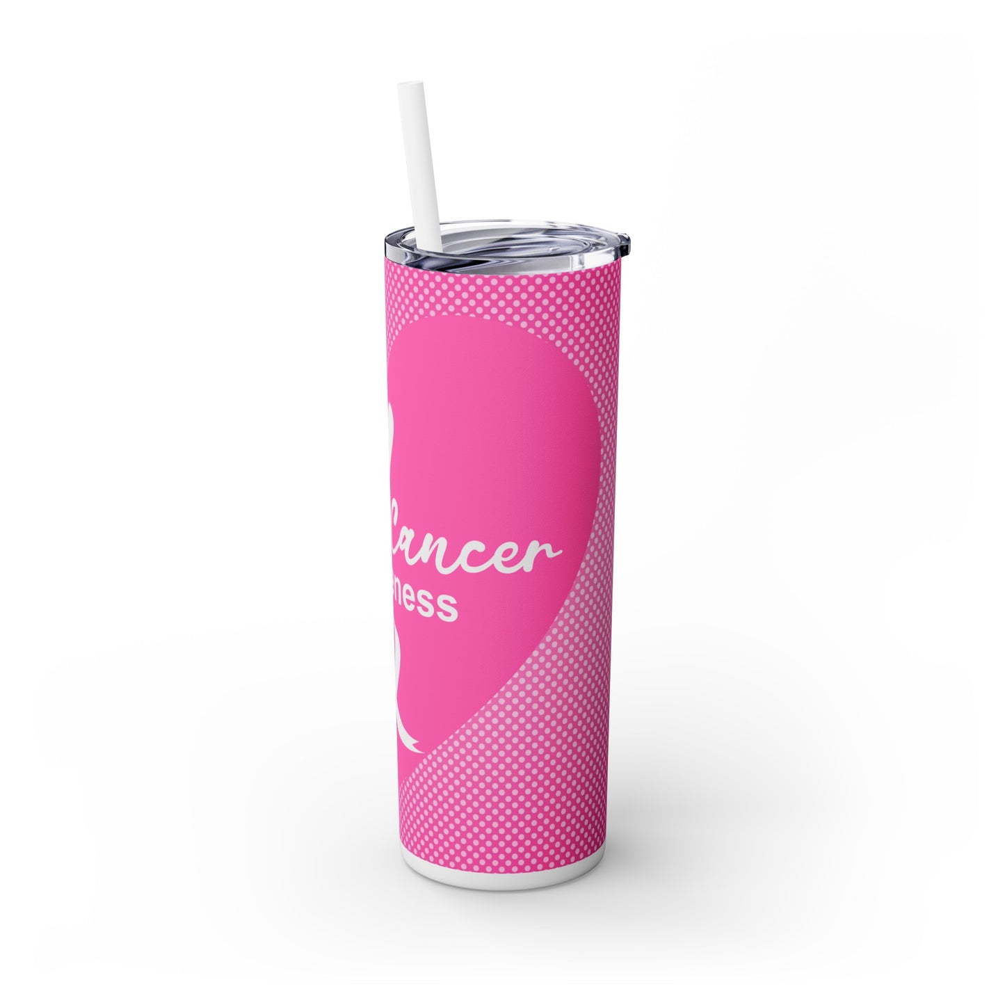 Breast Cancer Awareness Skinny Tumbler with Straw, 20oz