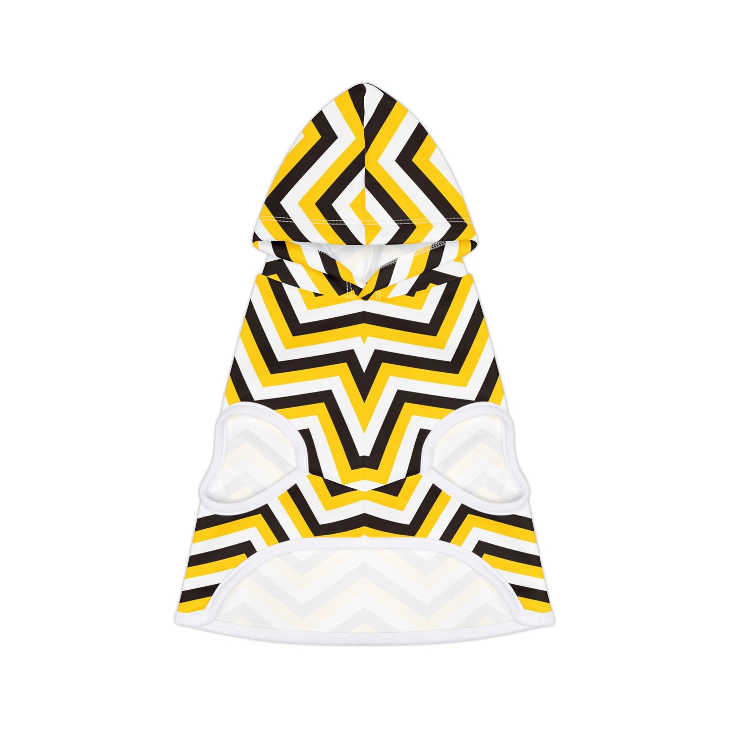 Black & Yellow Abstract Pattern Dog Hoodie