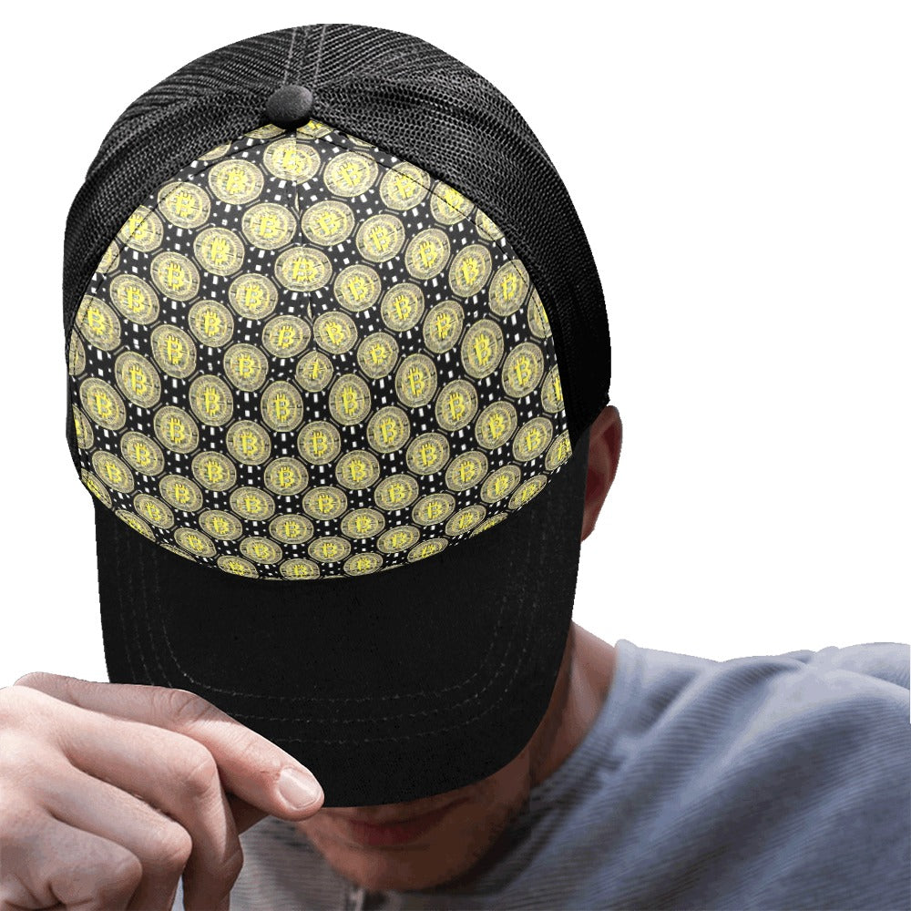 Bitcoin Cap, Bitcoin Baseball Cap, Bitcoin Cap, Bitcoin Pattern Baseball Cap, Baseball Cap, Unisex Baseball Cap