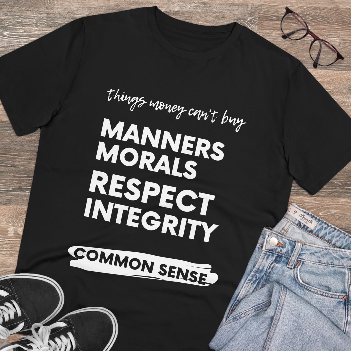 Can't Buy Common Sense - Organic Creator T-shirt - Unisex