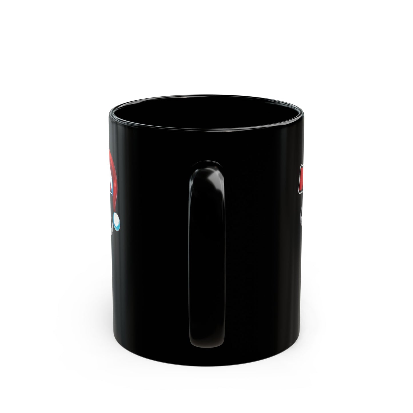 T Santa Initial 11oz Black Mug