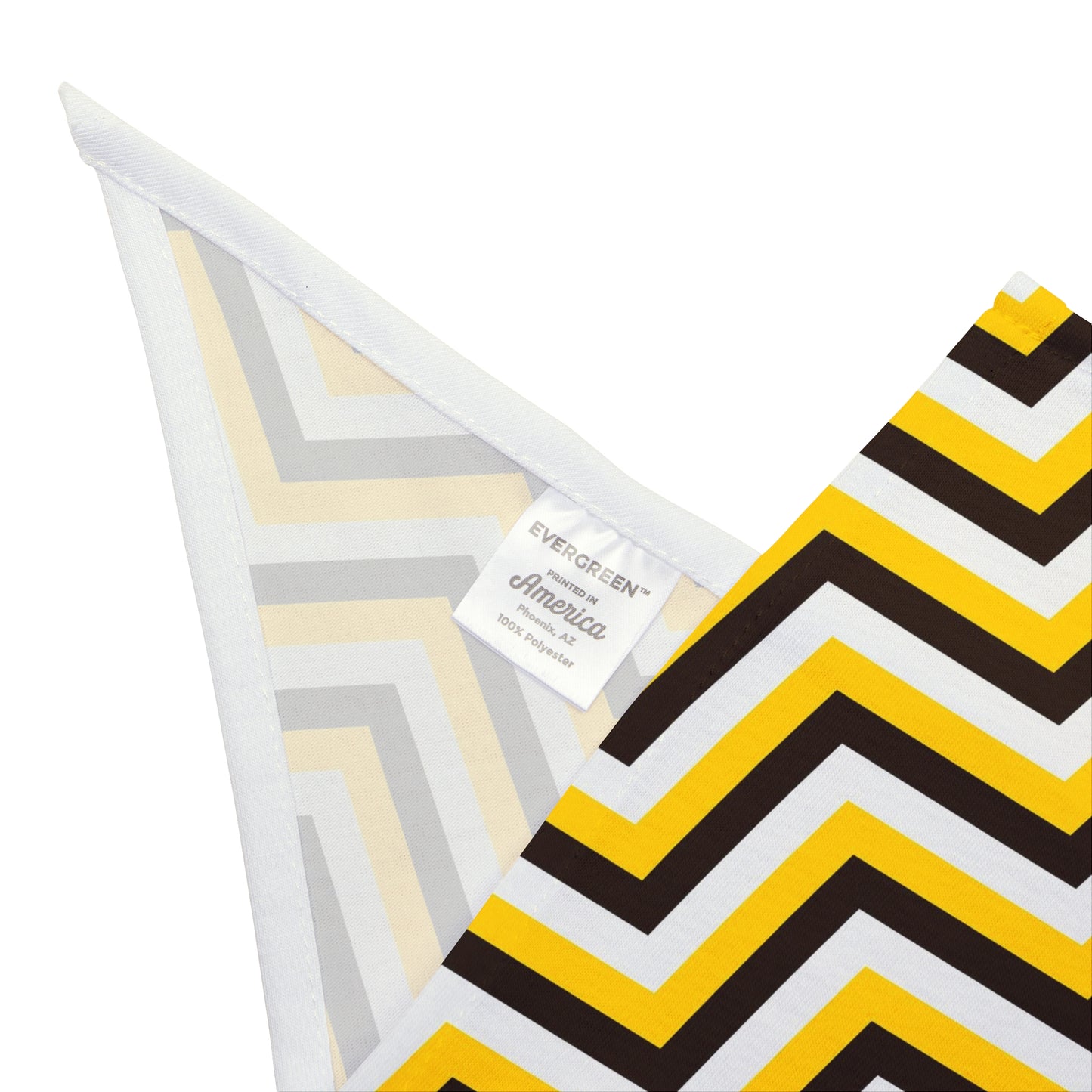 Black & Yellow Abstract Stripes Dog Bandana