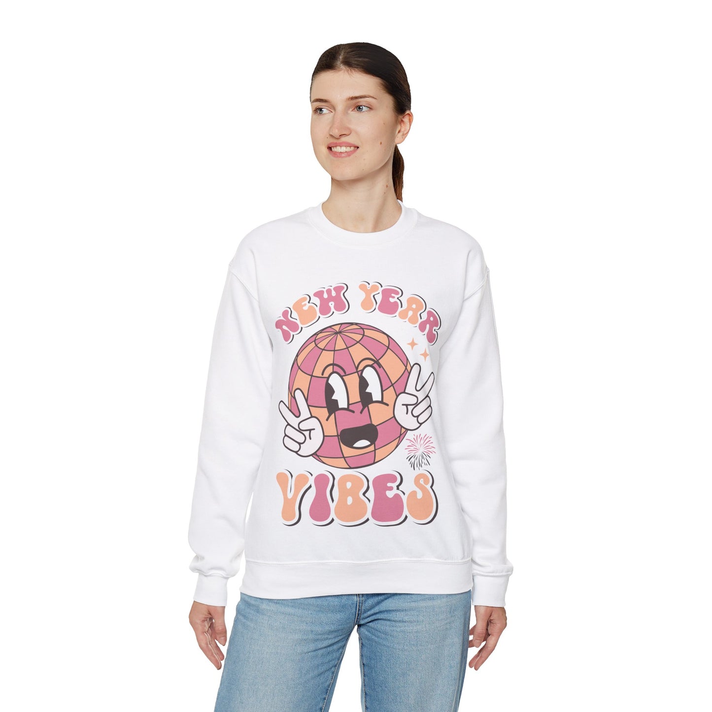 Happy New Year Sweatshirt, Retro New Year Shirt, 2025 Sweatshirt, New Year's Eve Shirt, Holiday Apparel, Trendy New Year 2025 Crewneck, New Year Vibes