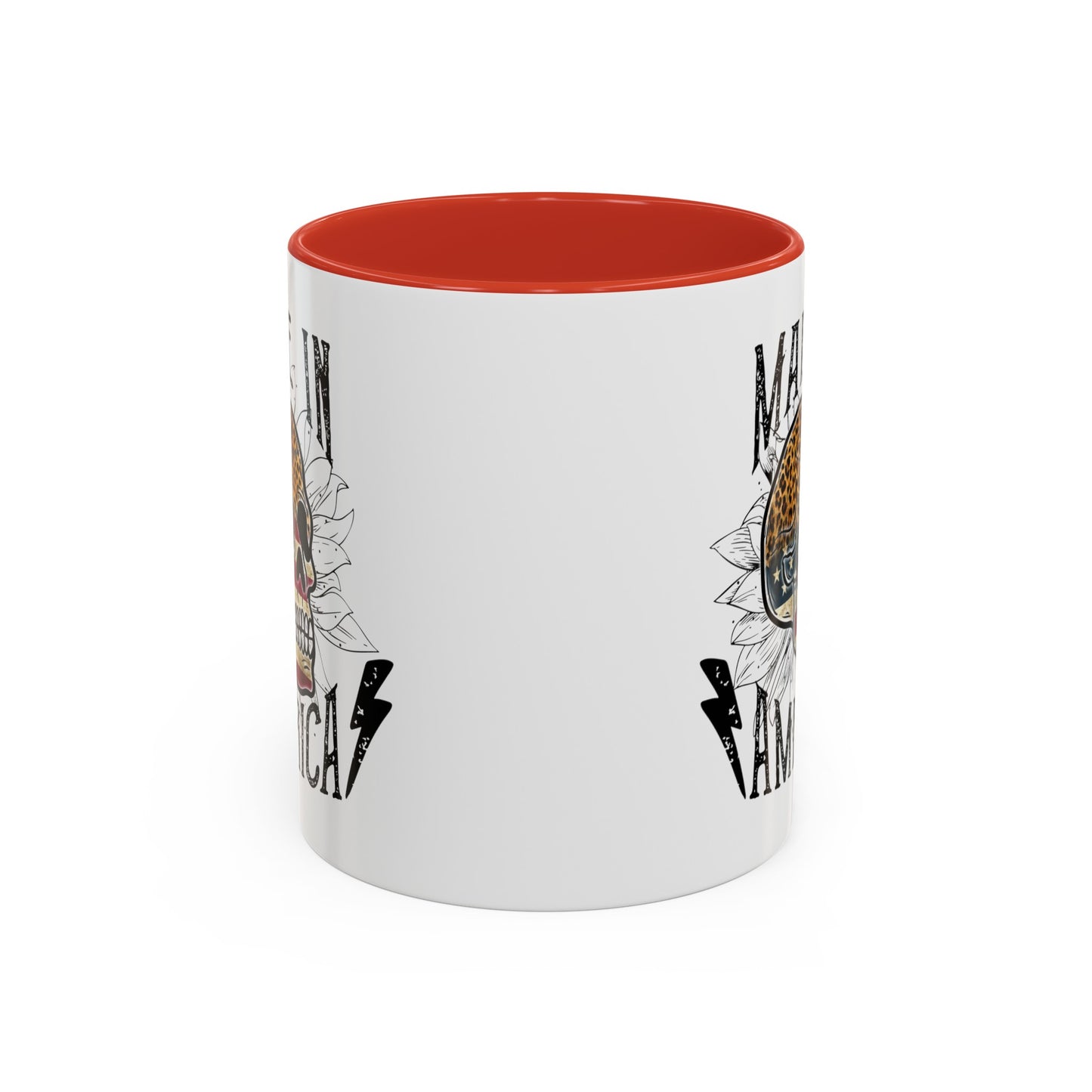 Made In America Skull Accent Coffee Mug, 11oz