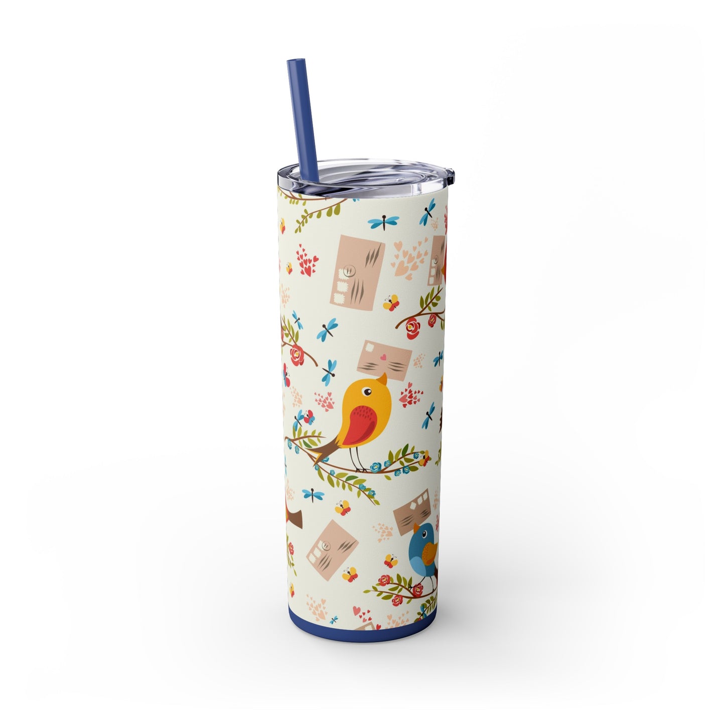 Love Letters Valentine's Skinny Tumbler with Straw, 20oz