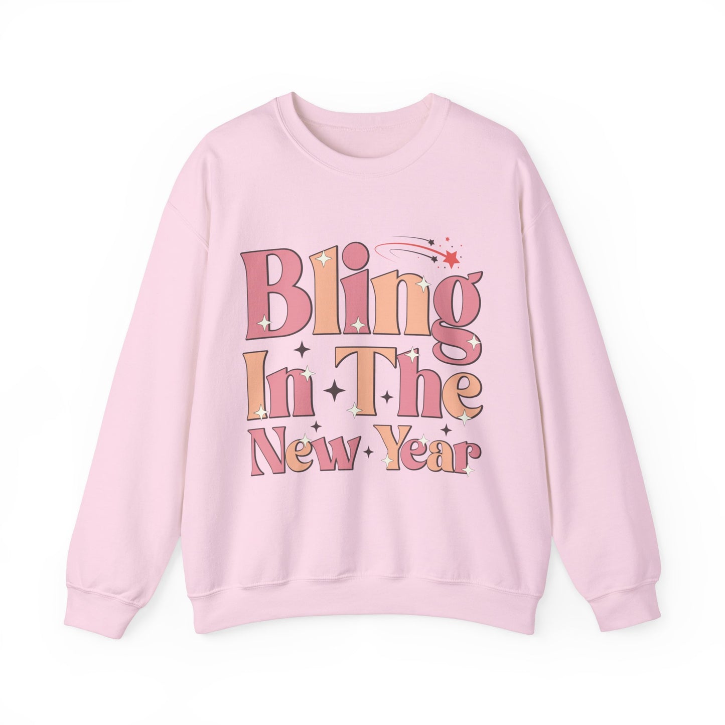 Happy New Year Sweatshirt, Retro New Year Shirt, 2025 Sweatshirt, New Year's Eve Shirt, Holiday Apparel, Trendy New Year 2025 Crewneck, Bling in the New Year