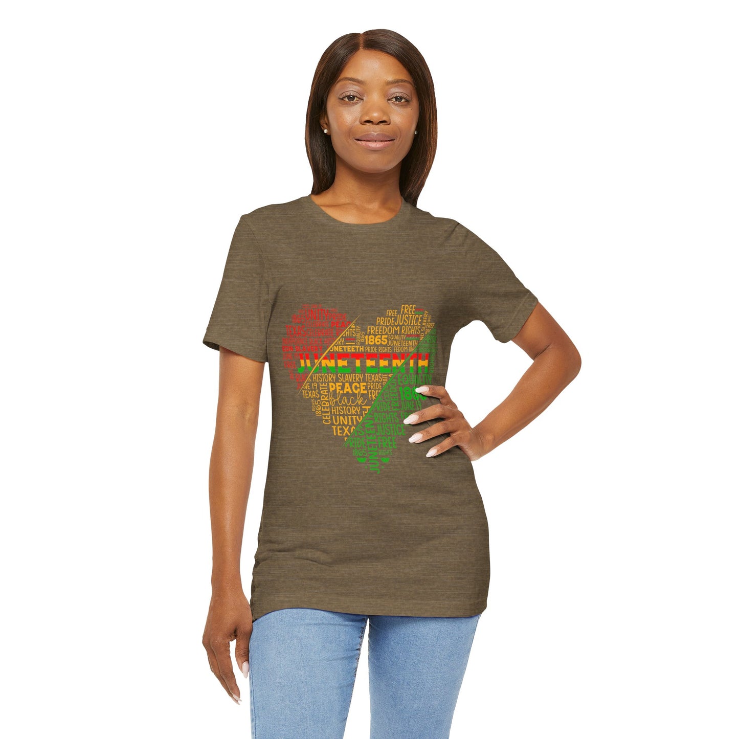 Juneteenth Heart Shirt, Juneteenth shirt unisex, Black Culture, Black History, Black Lives Matter Tee, Juneteenth T-Shirt, Free-ish Shirt, Unisex Jersey Short Sleeve Tee