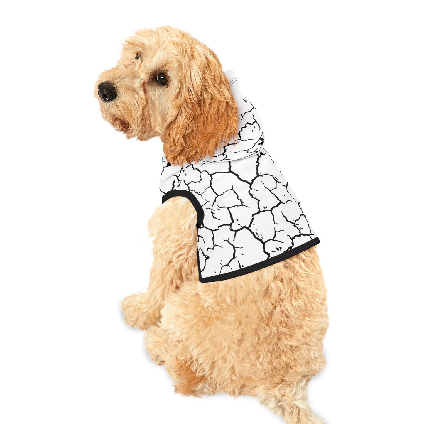 Cracked Design Dog Hoodie