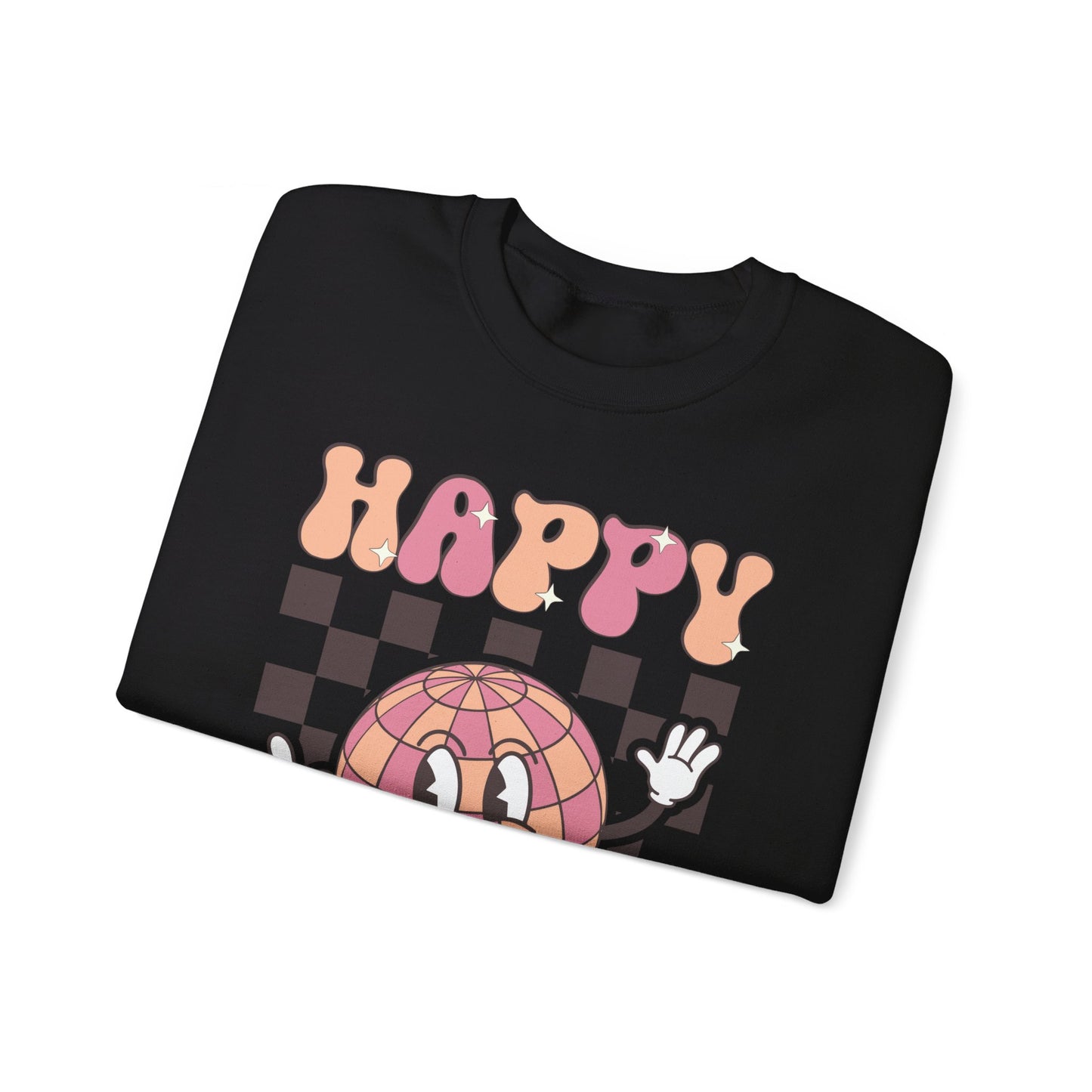 Happy New Year Sweatshirt, Retro New Year Shirt, 2025 Sweatshirt, New Year's Eve Shirt, Holiday Apparel, Trendy New Year 2025 Crewneck