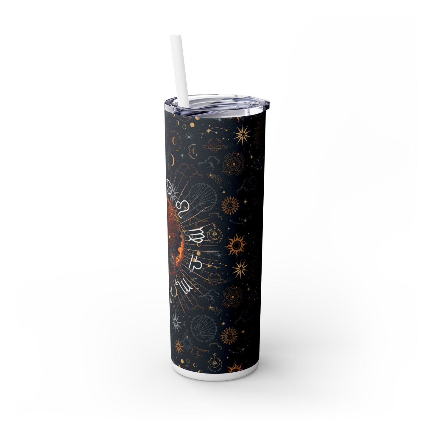Sagittarius Zodiac Skinny Tumbler with Straw Astrology Insulated Mug Bridesmaids Gift Bachelorette Party Favor Birthday Gift