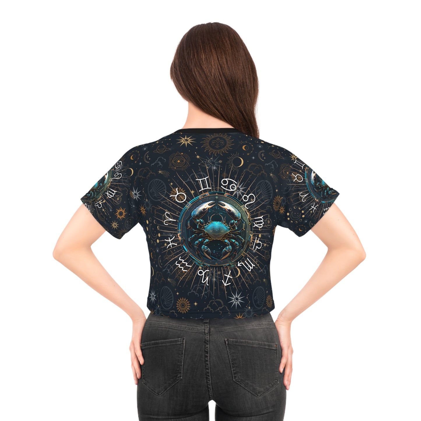 Cancer women's crop top, Cancer activewear, Cancer Zodiac Sign, Cancer Astrological, Cancer Gift, Cancer zodiac tee, Crop Tee, zodiac crop