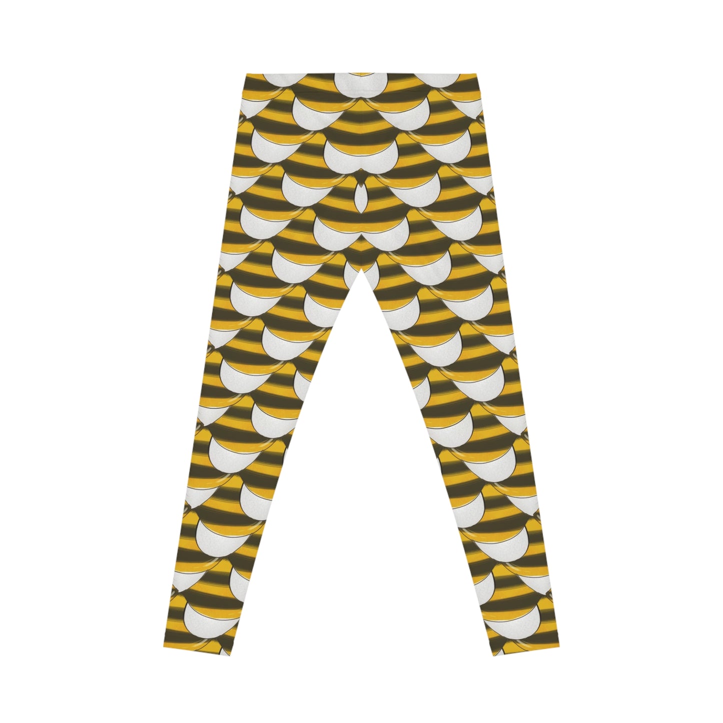 Yellow & Black Pattern Women's Casual Leggings