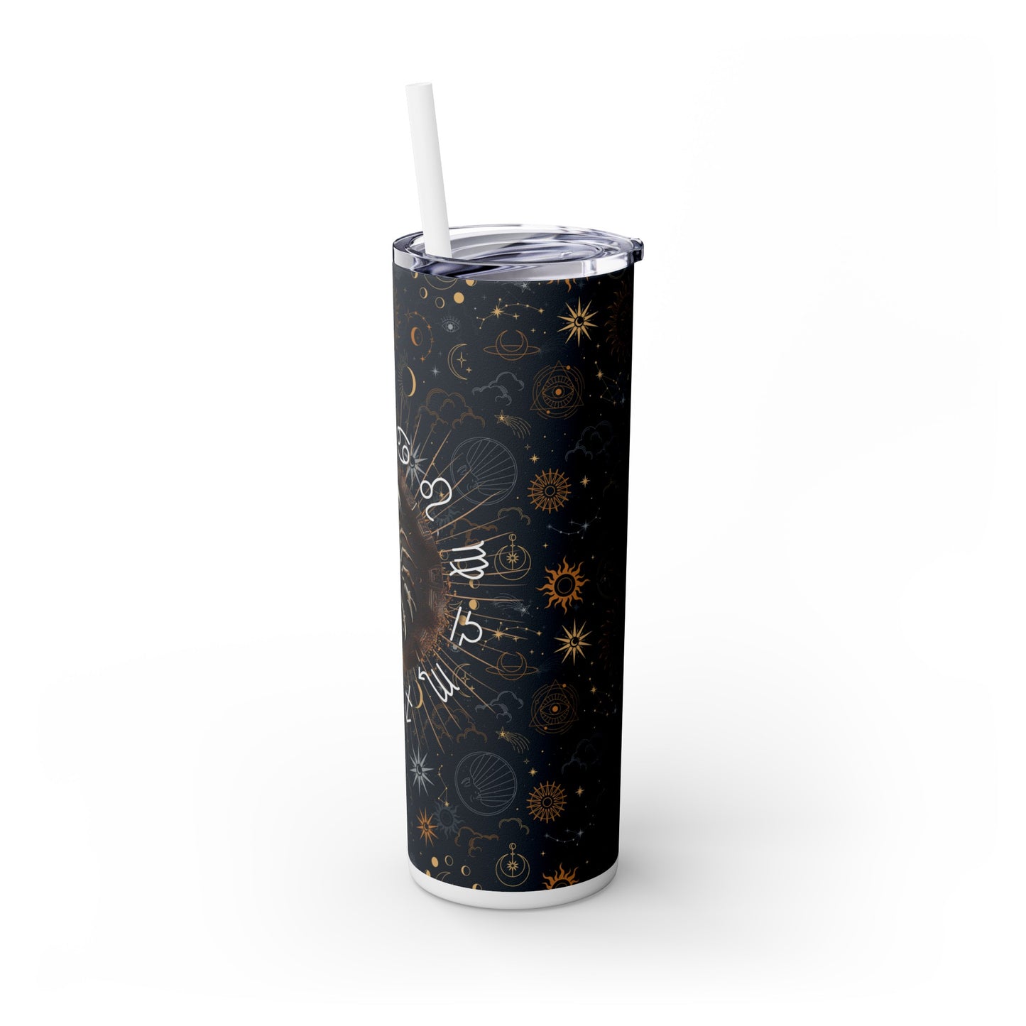 Scorpio Zodiac Skinny Tumbler with Straw Astrology Insulated Mug Bridesmaids Gift Bachelorette Party Favor Birthday Gift