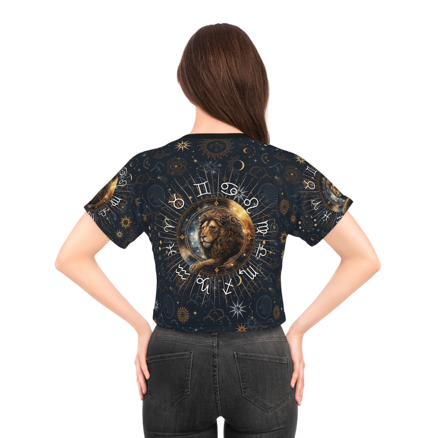 Leo womens crop top, Leo activewear, Leo Zodiac Sign, Leo Astrological, Leo Gift, Leo zodiac tee, Crop Tee, star sign crop