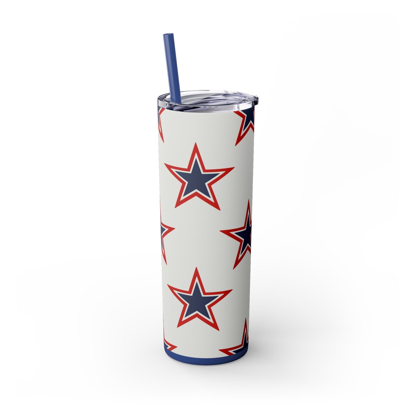 American Stars Skinny Tumbler with Straw, 20oz