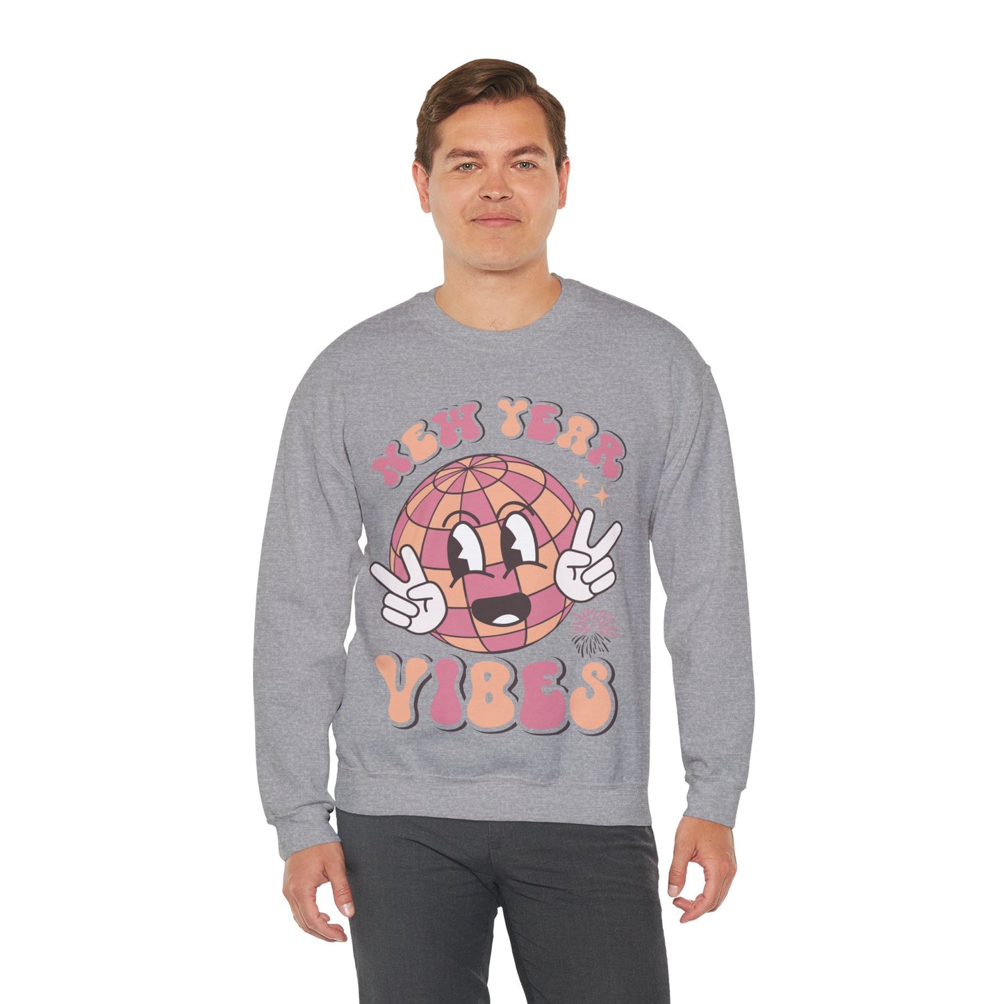 Happy New Year Sweatshirt, Retro New Year Shirt, 2025 Sweatshirt, New Year's Eve Shirt, Holiday Apparel, Trendy New Year 2025 Crewneck, New Year Vibes