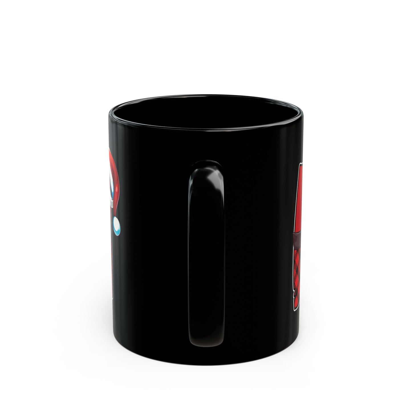 M Santa Initial 11oz Black Mug