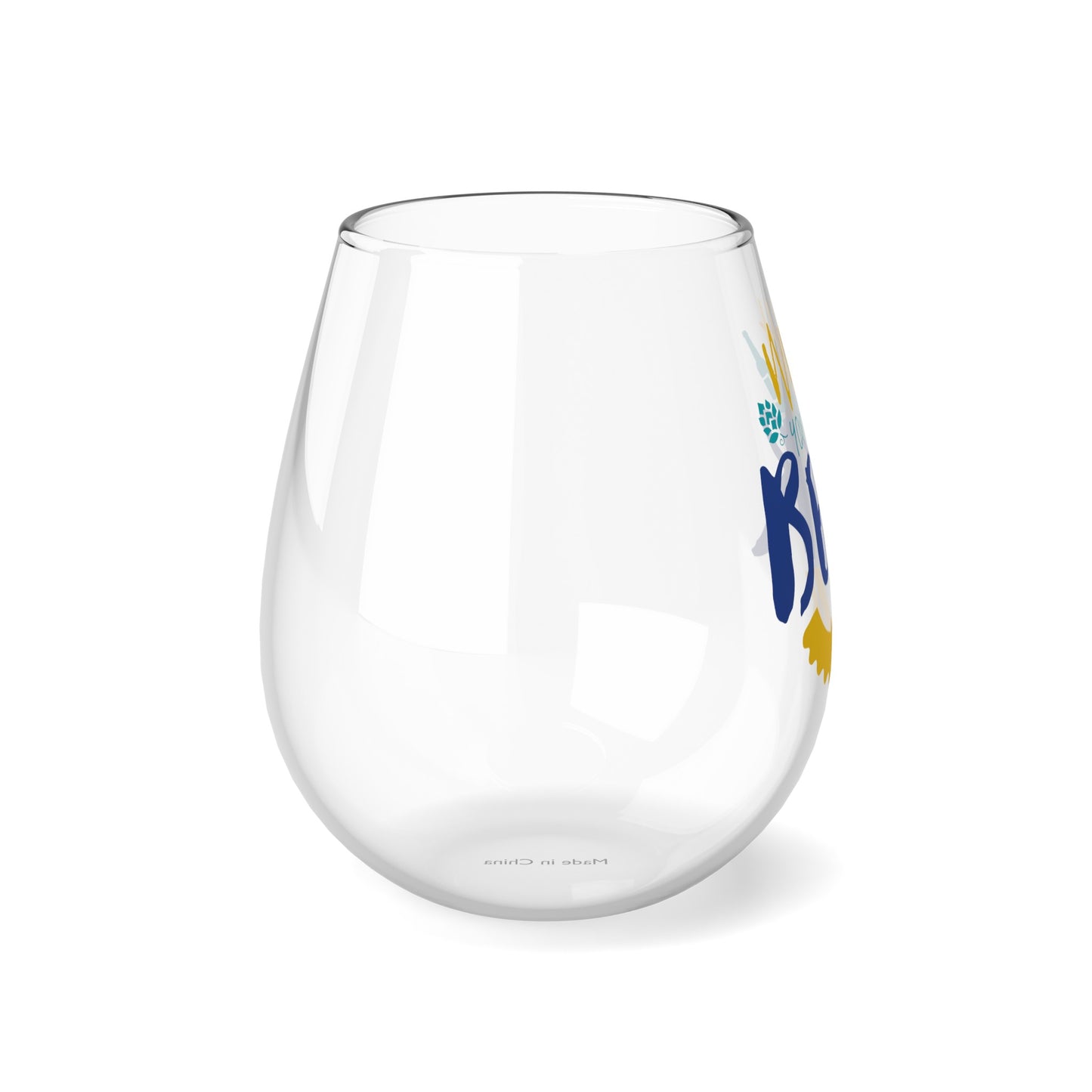 Wish You Were Beer Stemless Wine Glass, 11.75oz