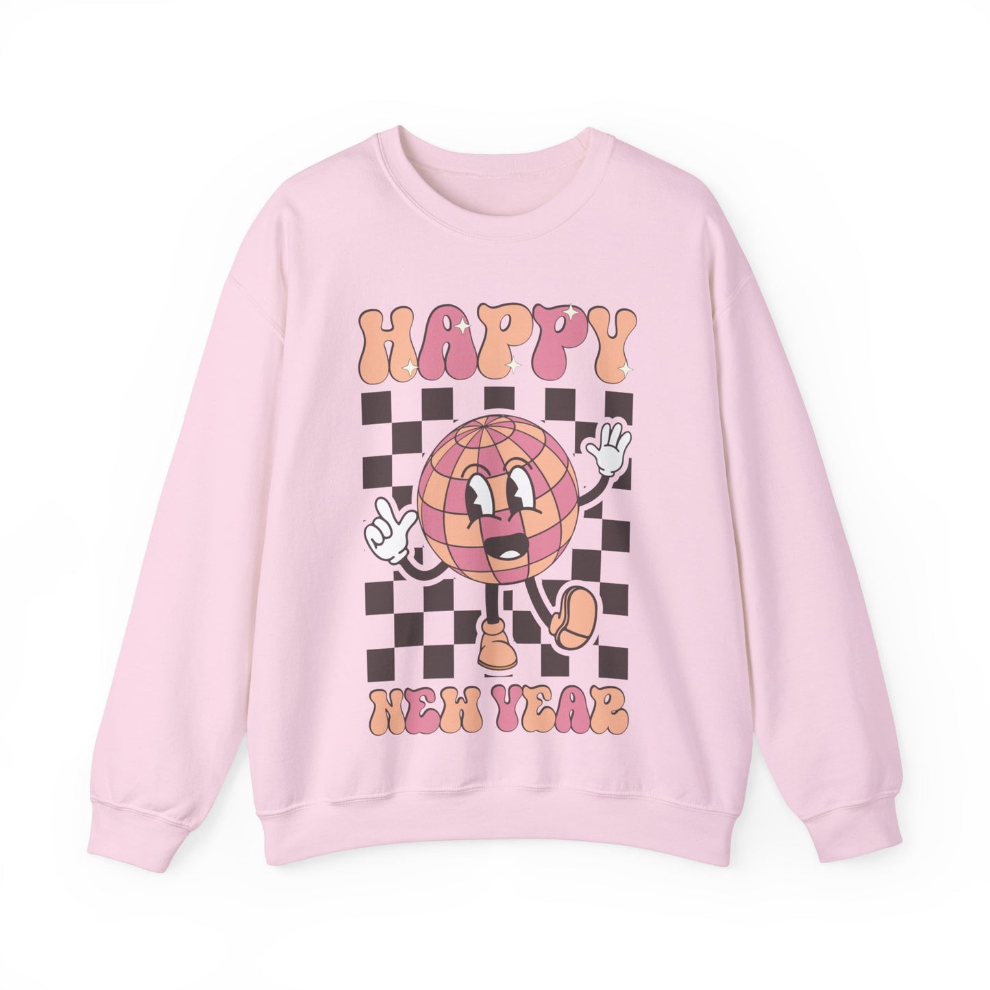 Happy New Year Sweatshirt, Retro New Year Shirt, 2025 Sweatshirt, New Year's Eve Shirt, Holiday Apparel, Trendy New Year 2025 Crewneck