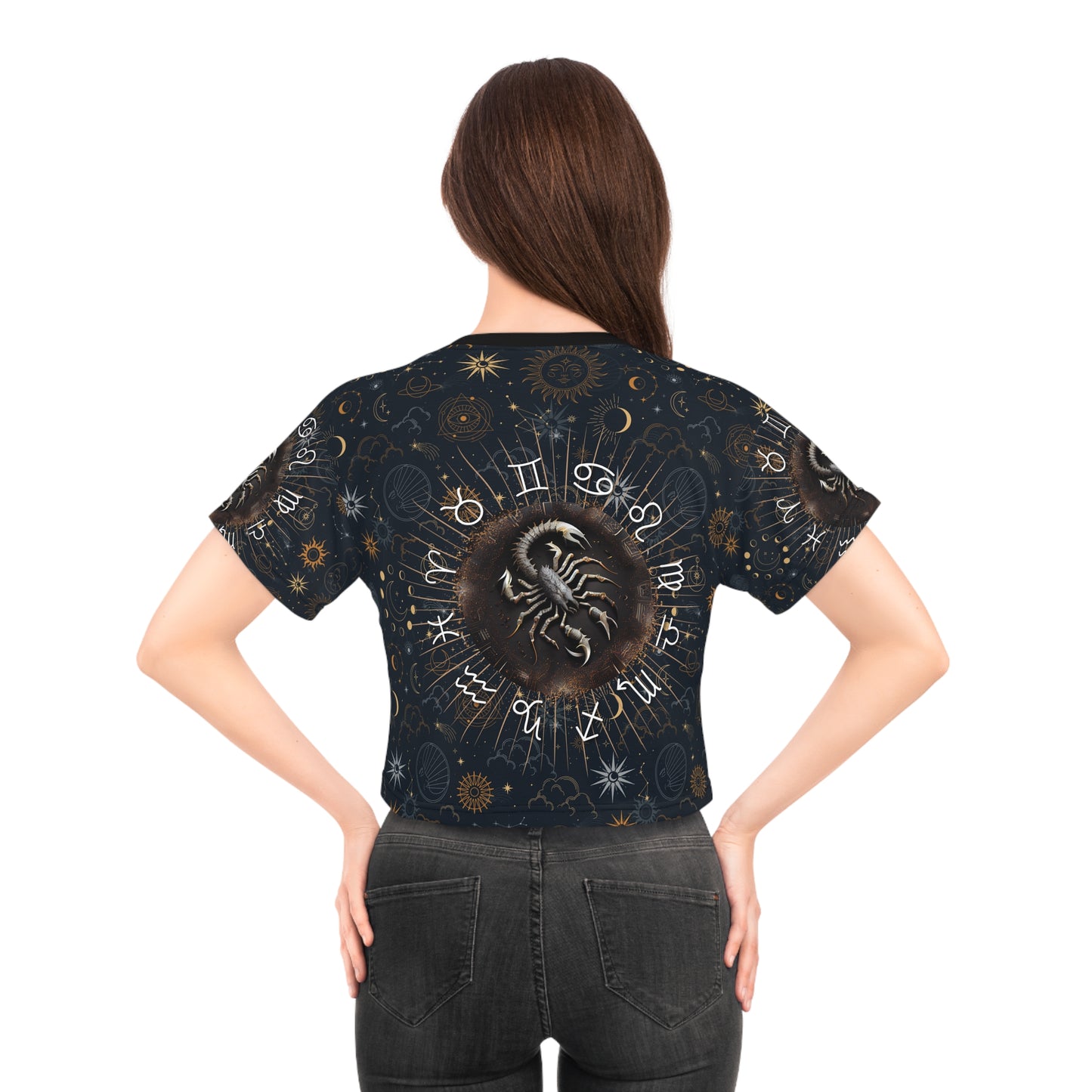 Scorpio women's crop top, Scorpio activewear, Scorpio Zodiac Sign, Astrological, Scorpio Gift, Scorpio zodiac tee, Crop Tee, zodiac crop
