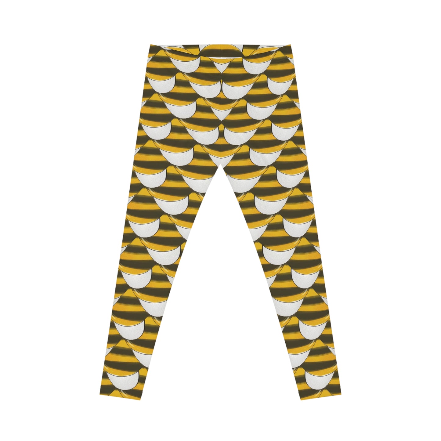 Yellow & Black Pattern Women's Casual Leggings