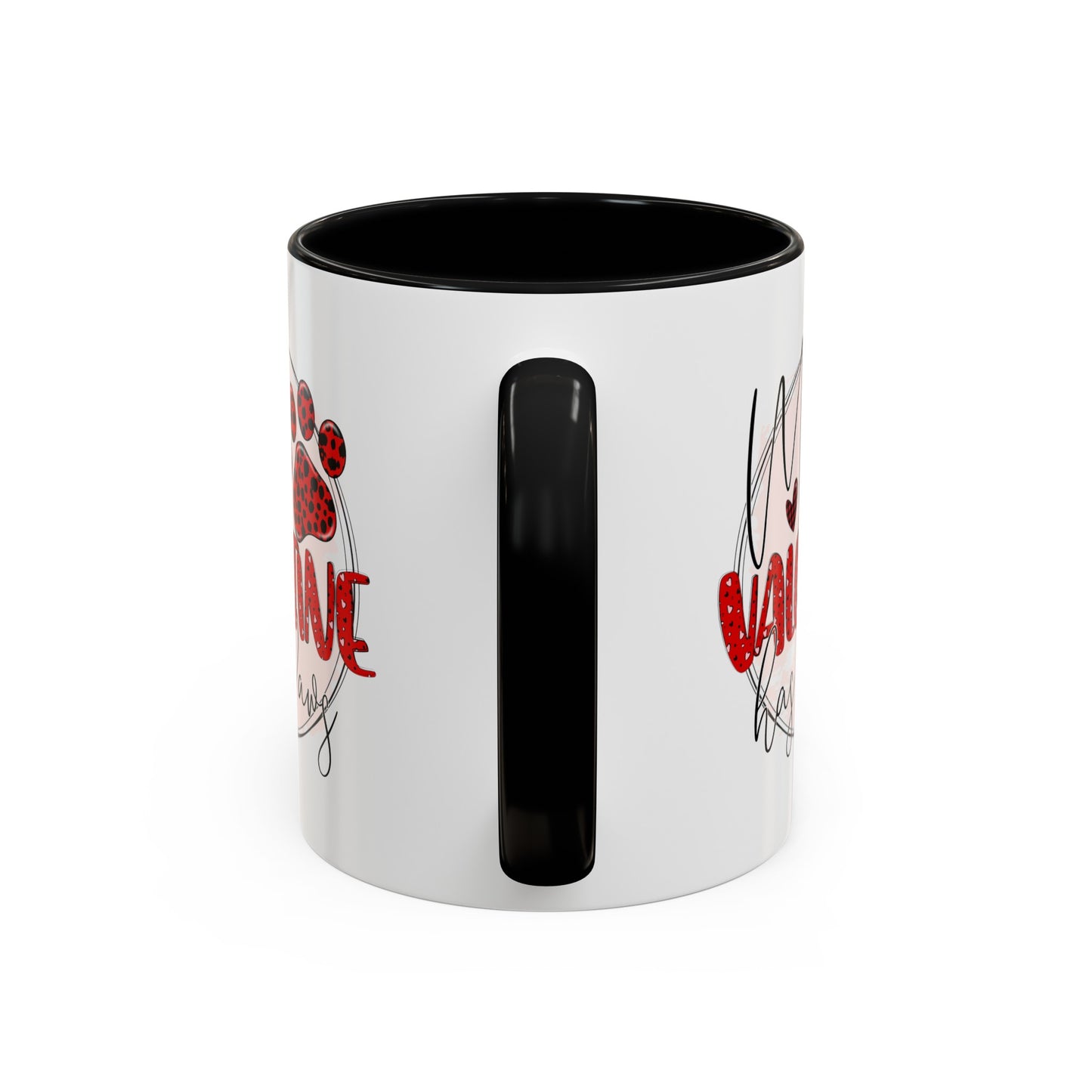 My Valentine Has Paws Accent Coffee Mug, 11oz