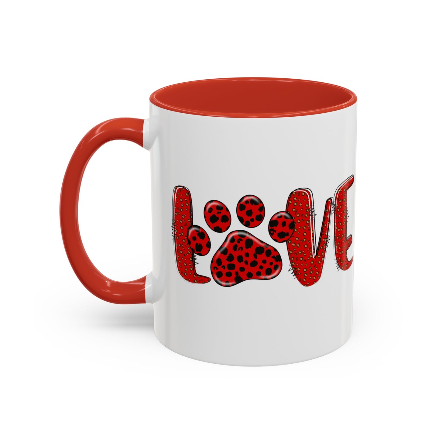 Love Valentines Day Accent Coffee Mug, 11oz