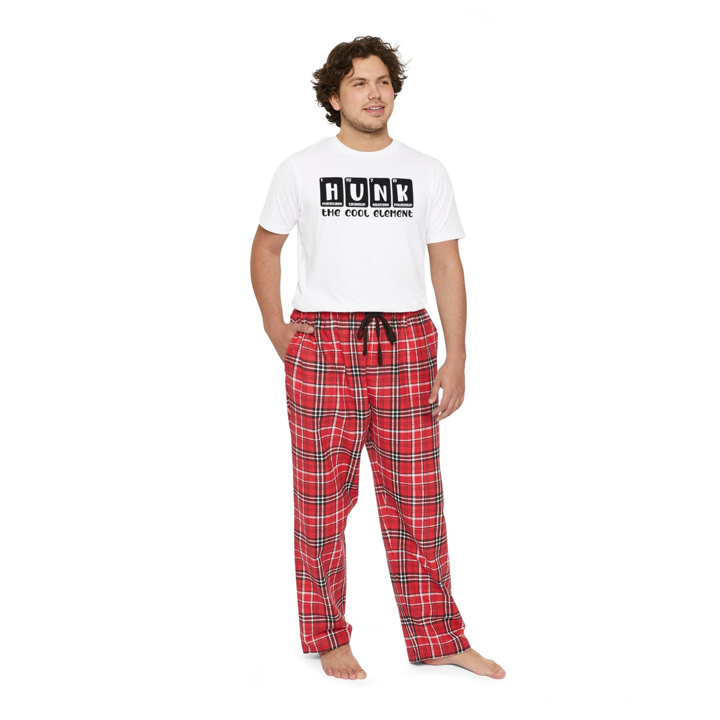 Hunk, Babe, Periodic Elements, Men's Short Sleeve Pajama Set, Couples matching pajamas, matching pajama sets