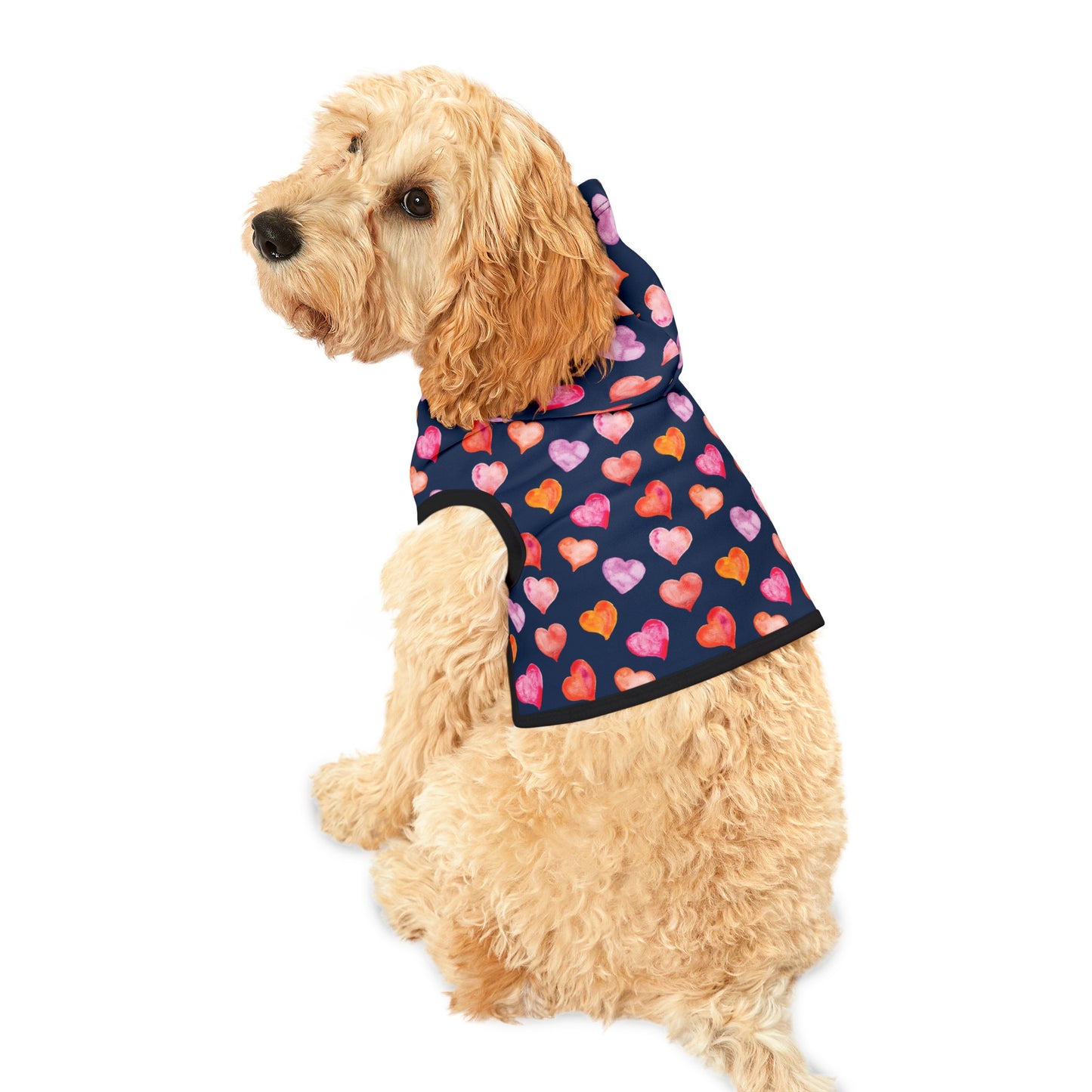 Love Hearts Dog Hoodie