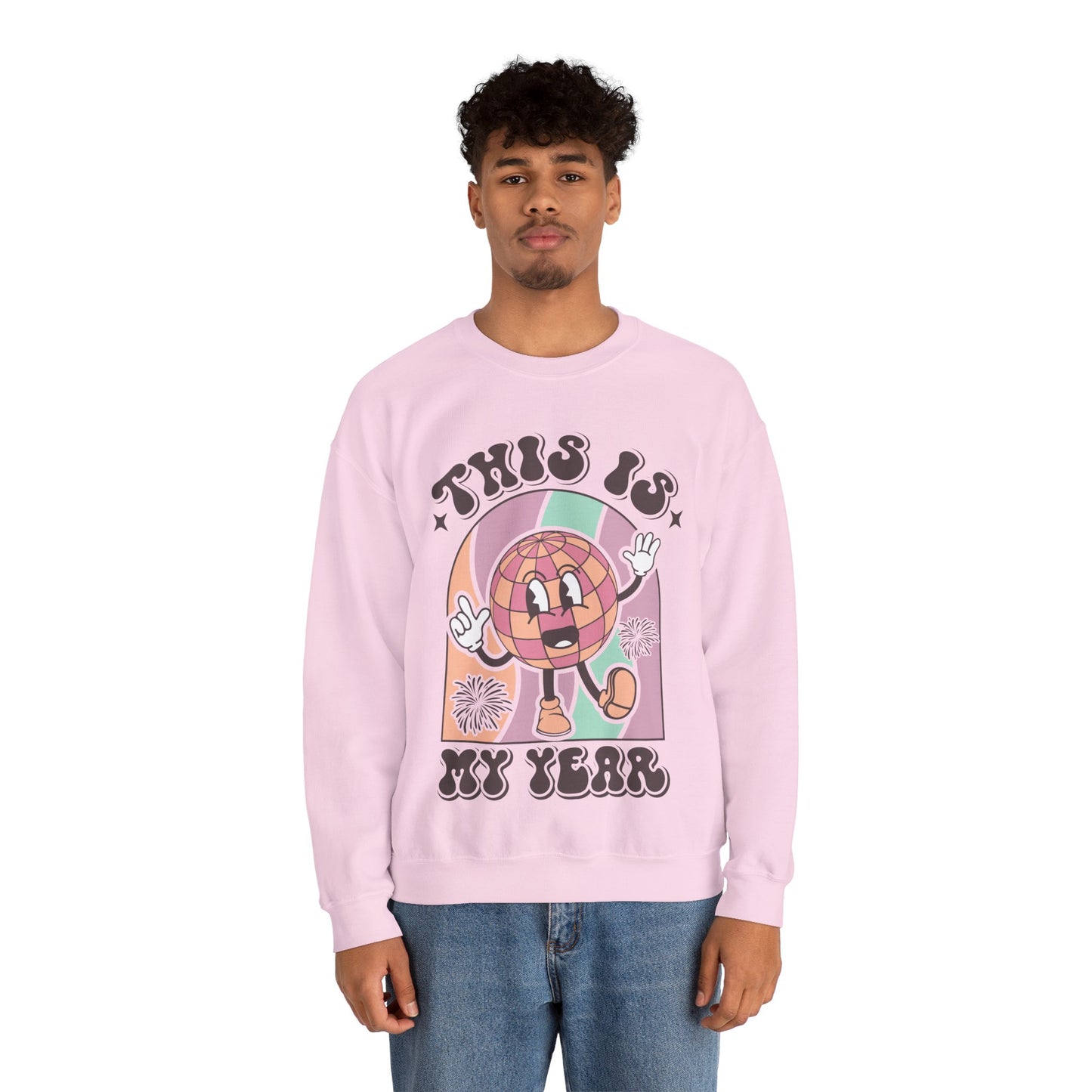 Happy New Year Sweatshirt, Retro New Year Shirt, 2025 Sweatshirt, New Year's Eve Shirt, Holiday Apparel, Trendy New Year 2025 Crewneck, This is My Year