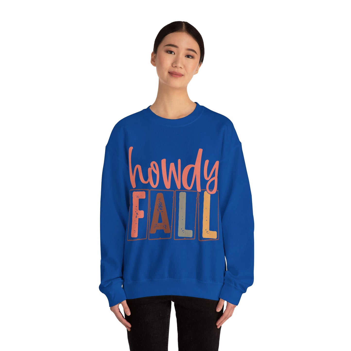 Howdy Fall, Fall Sweatshirt, Autumn Sweatshirt, Unisex Heavy Blend™ Crewneck Sweatshirt