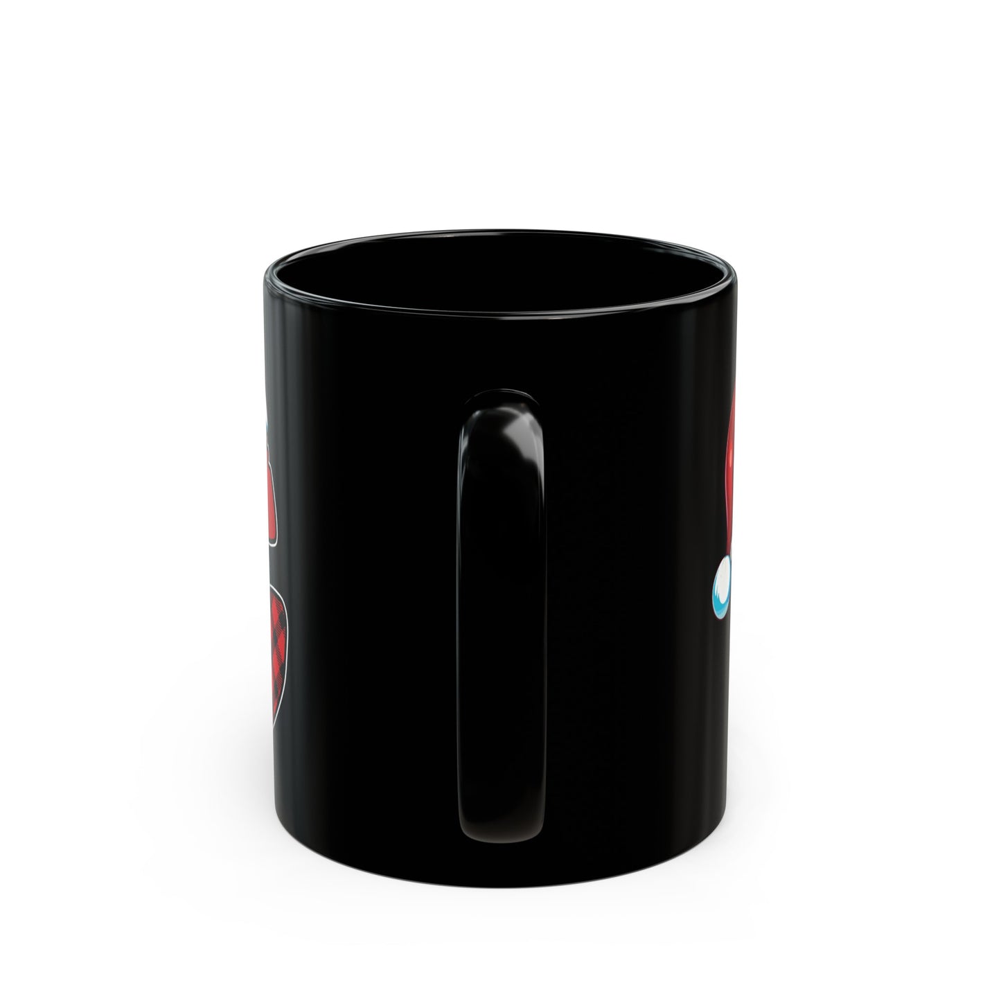 G Santa Initial 11oz Black Mug