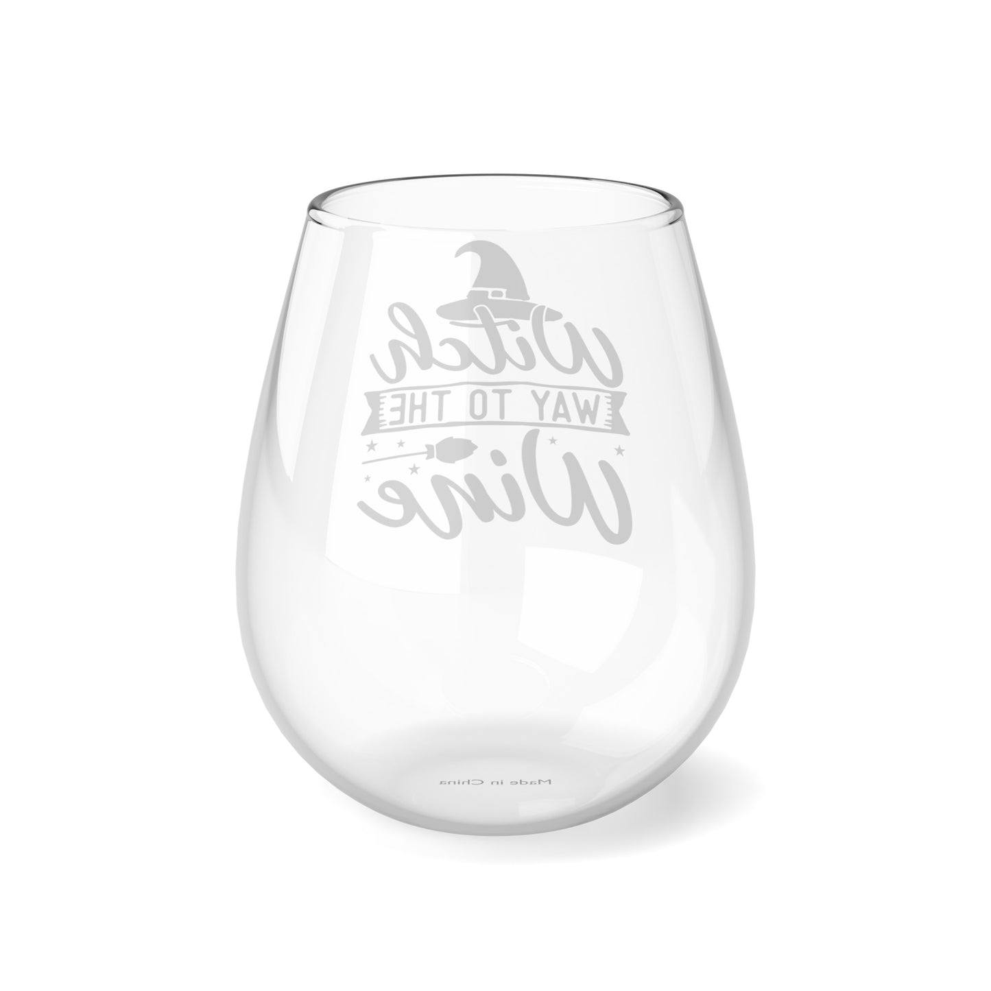 Witch Way To The Wine Stemless Wine Glass, 11.75oz